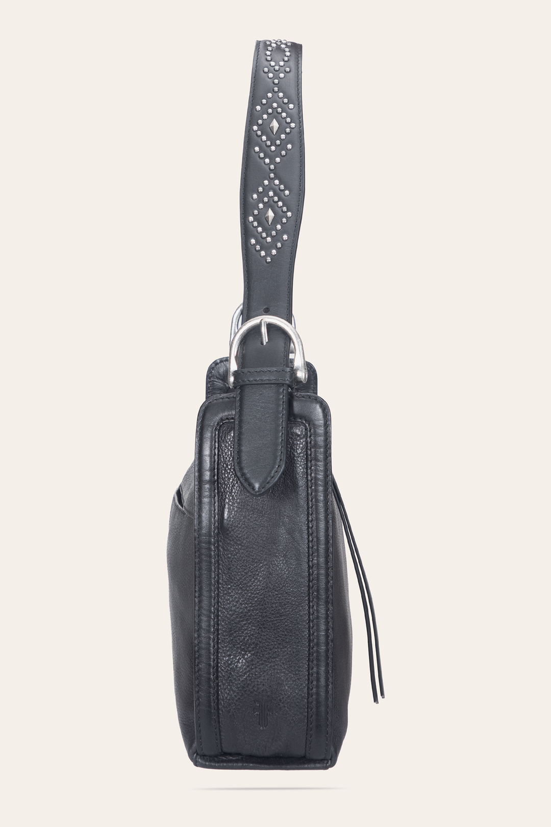 Black Handbags Frye Women's Black Carla Studded Shoulder Bag