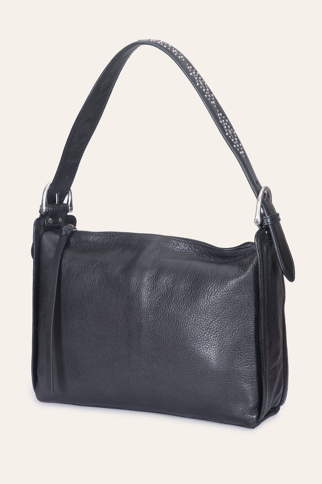 Black Handbags Frye Women's Black Carla Studded Shoulder Bag