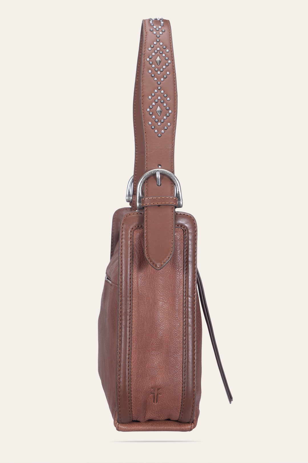 Cognac Handbags Frye Women's Cognac Carla Studded Shoulder Bag