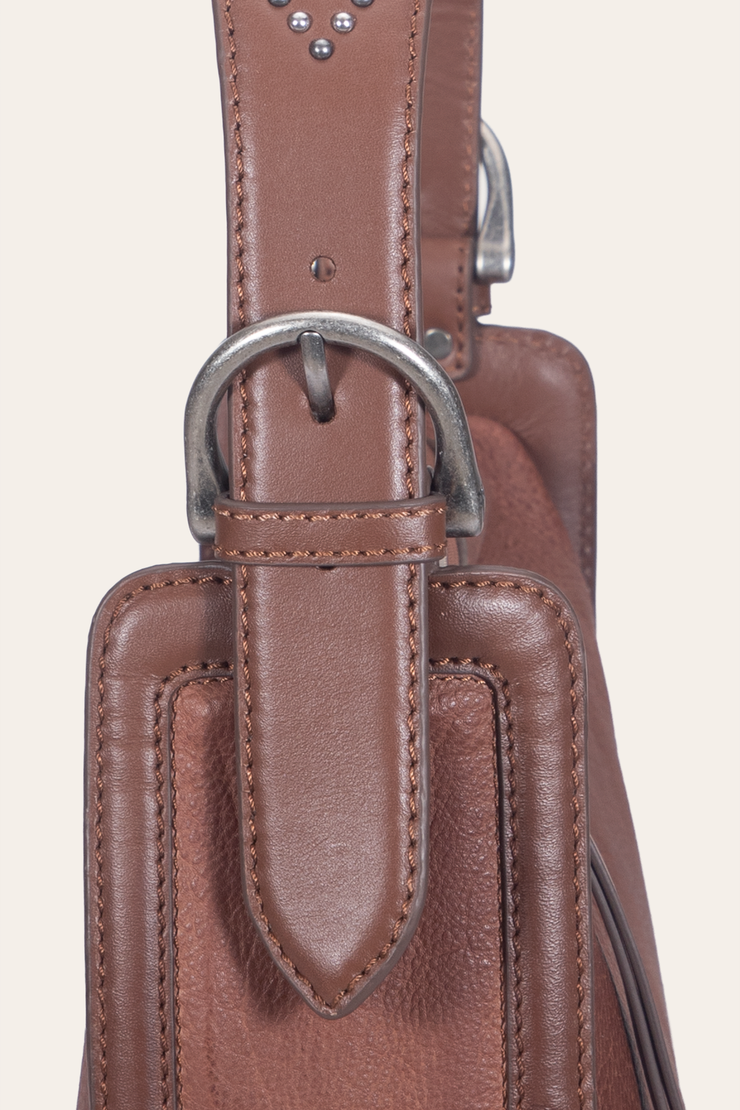 Cognac Handbags Frye Women's Cognac Carla Studded Shoulder Bag