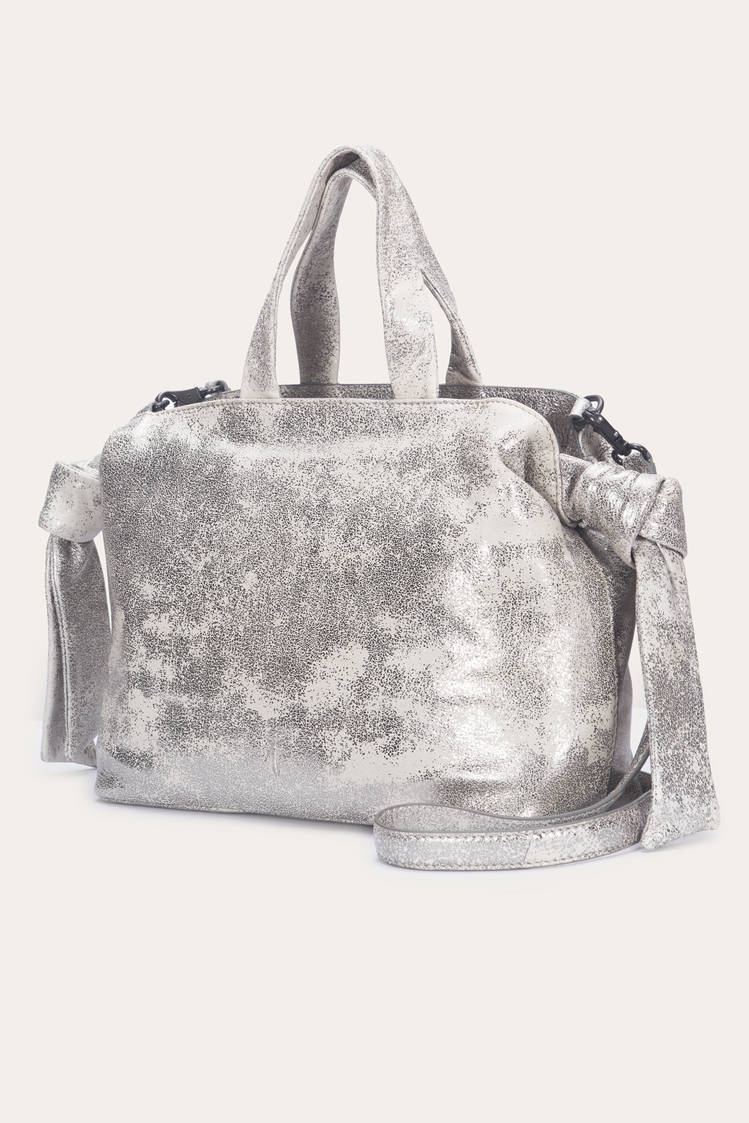 Cream Metallic Handbags Frye Women's Nora Satchel Handbag