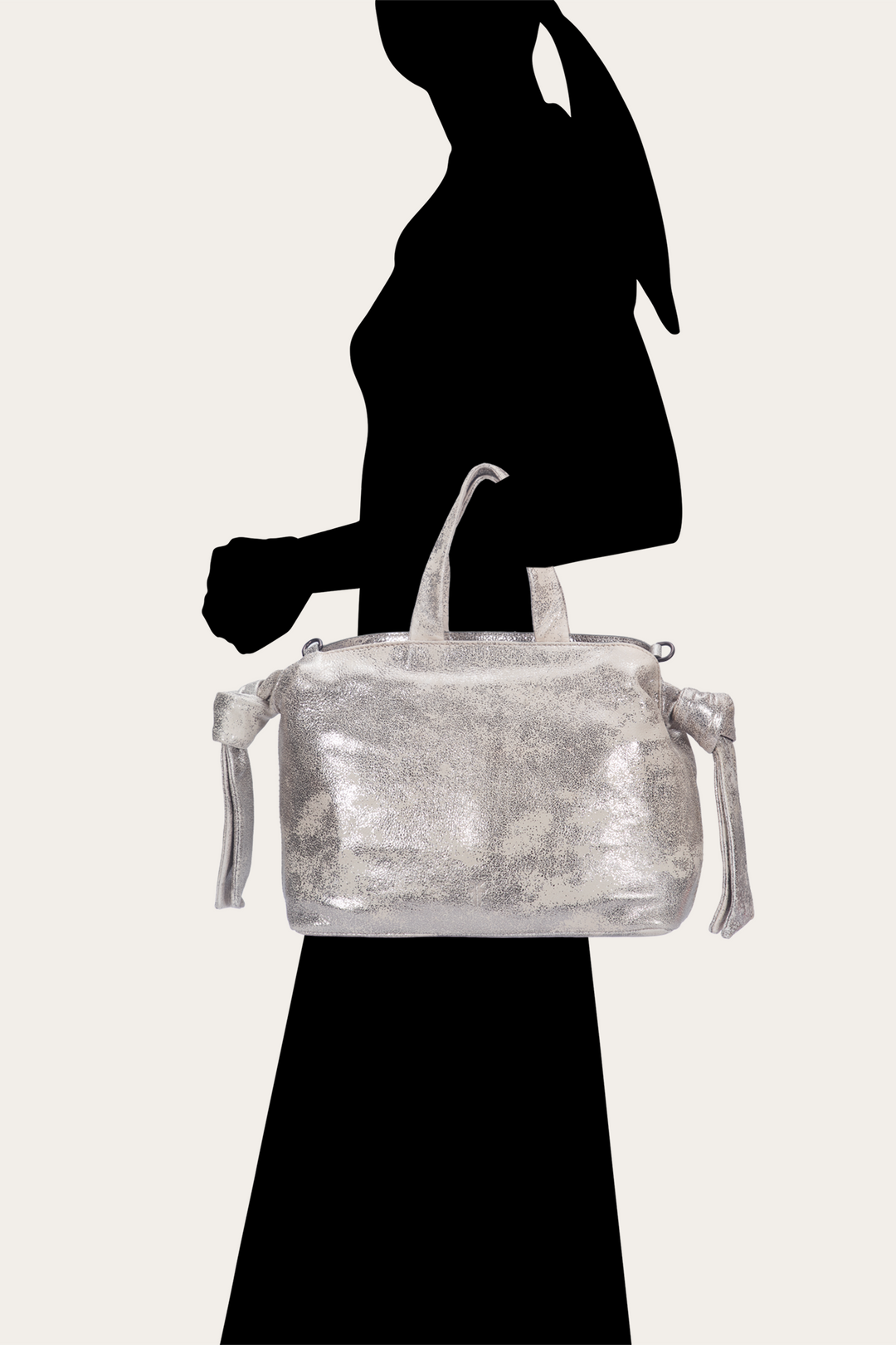 Cream Metallic Handbags Frye Women's Nora Satchel Handbag