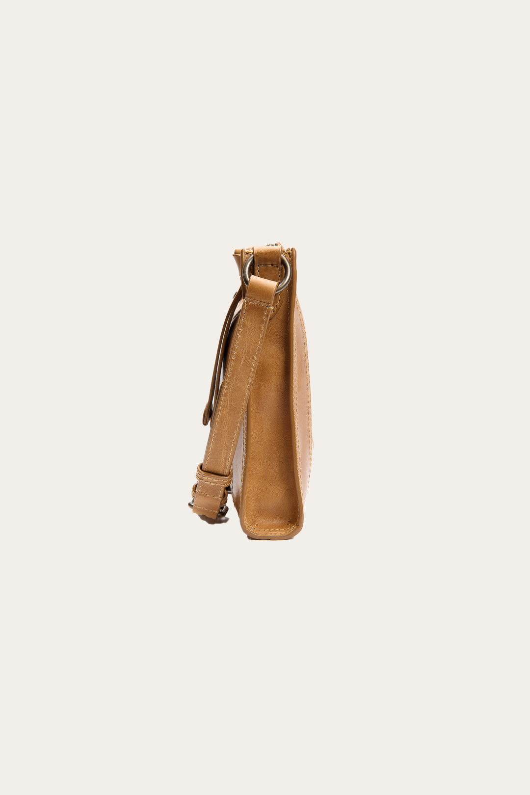 Beige Handbags Frye Melissa Zip Crossbody in Beige