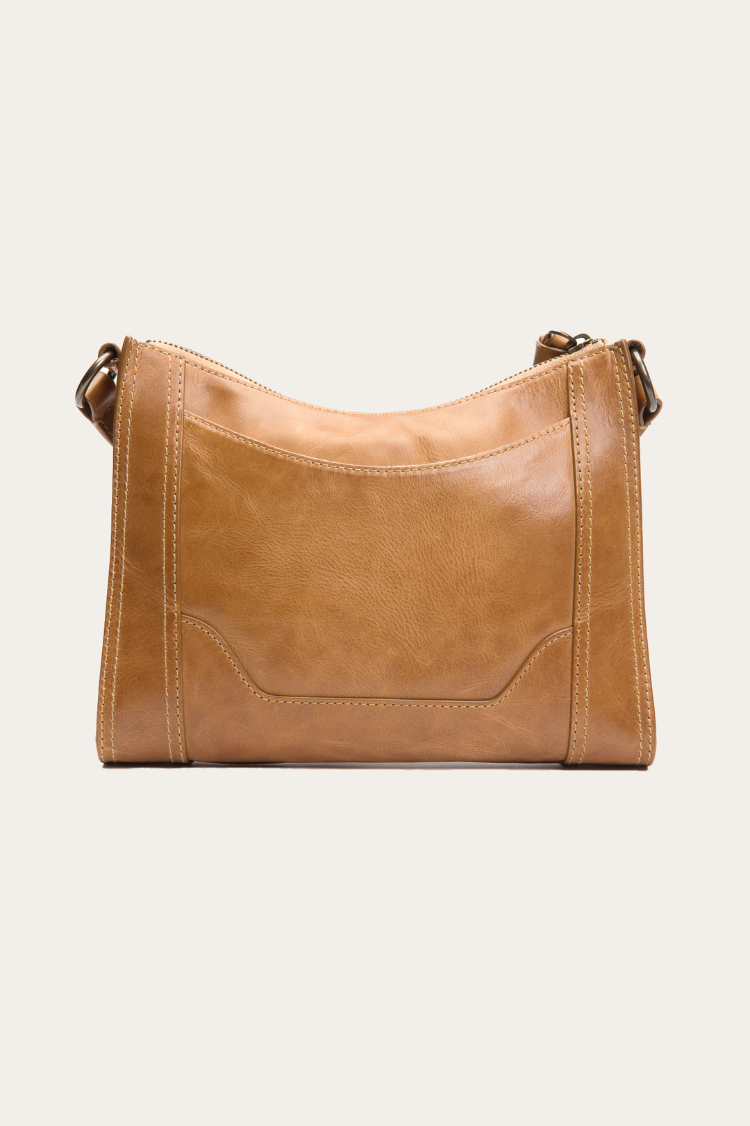 Beige Handbags Frye Melissa Zip Crossbody in Beige