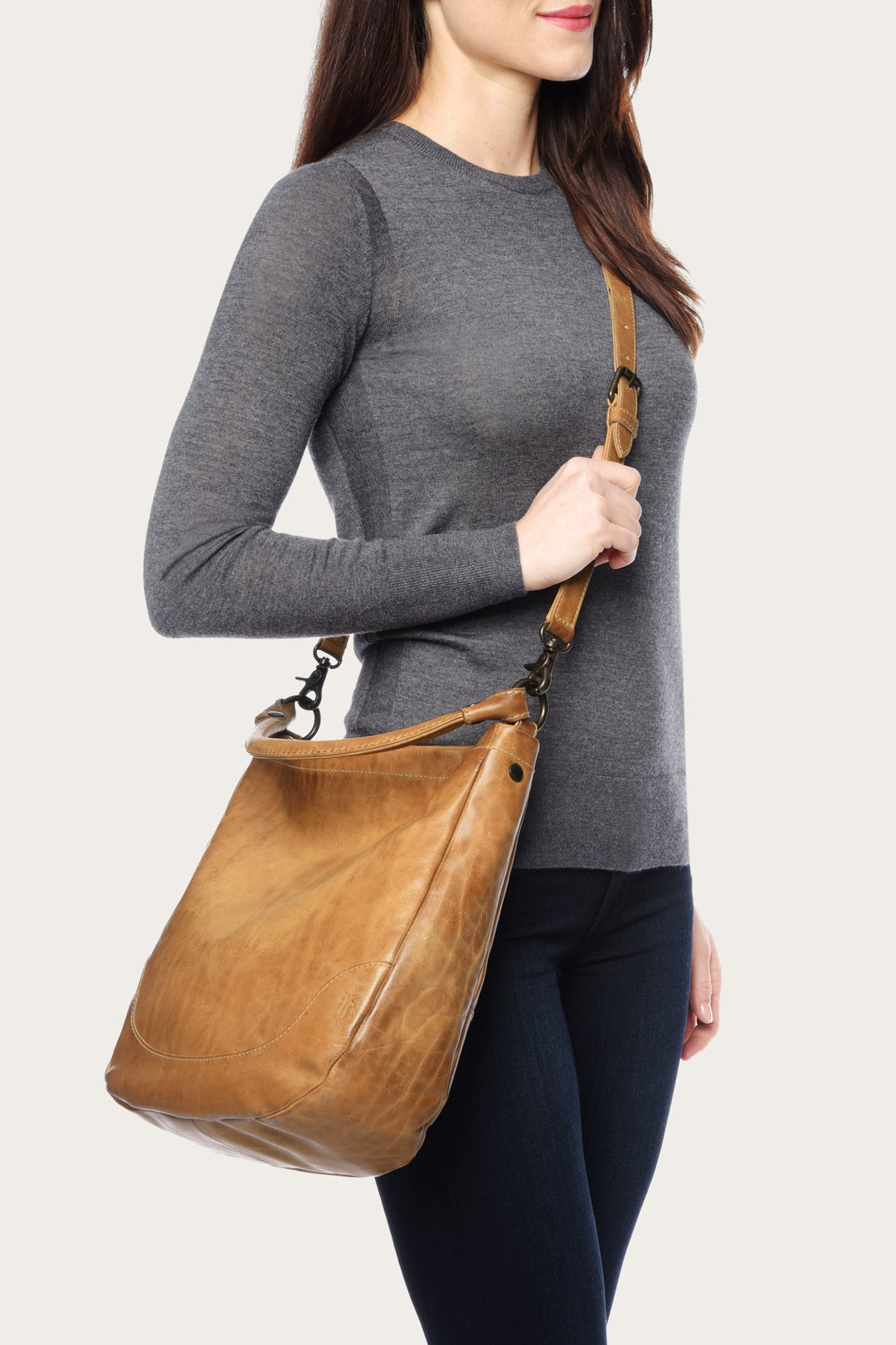 Beige Handbags Frye Melissa Beige Hobo