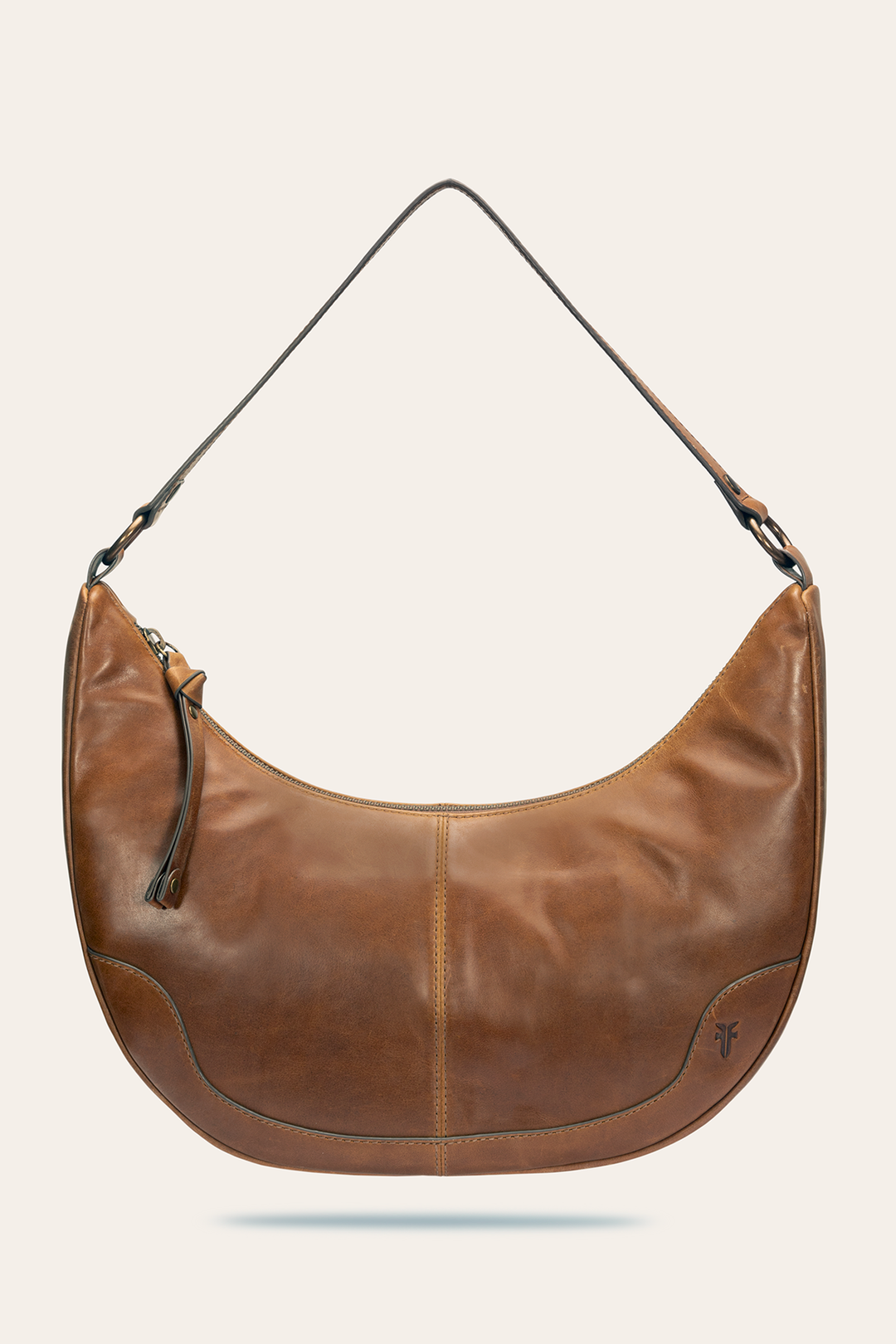 Cognac Handbags Frye Melissa Cognac Crescent Hobo