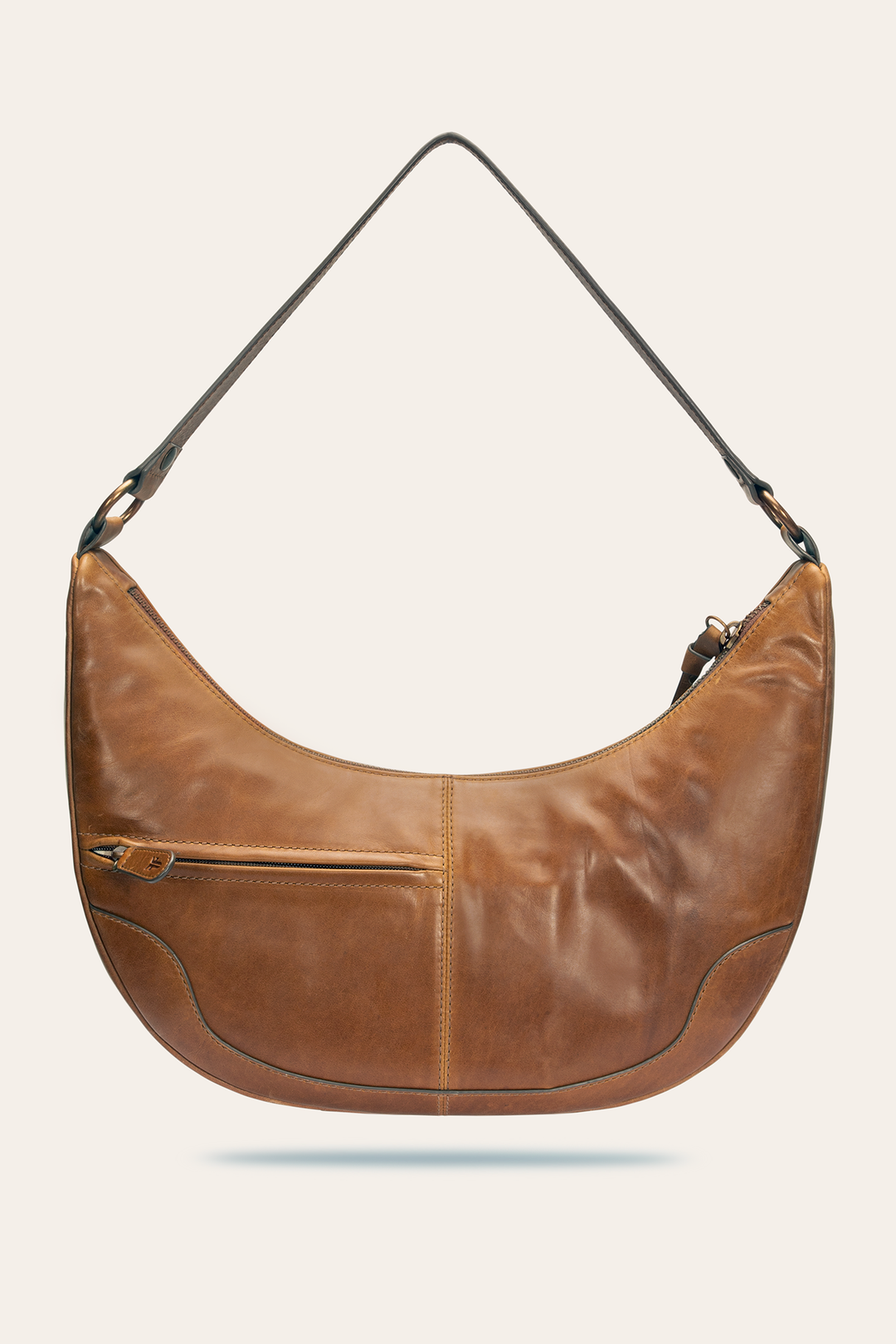 Cognac Handbags Frye Melissa Cognac Crescent Hobo