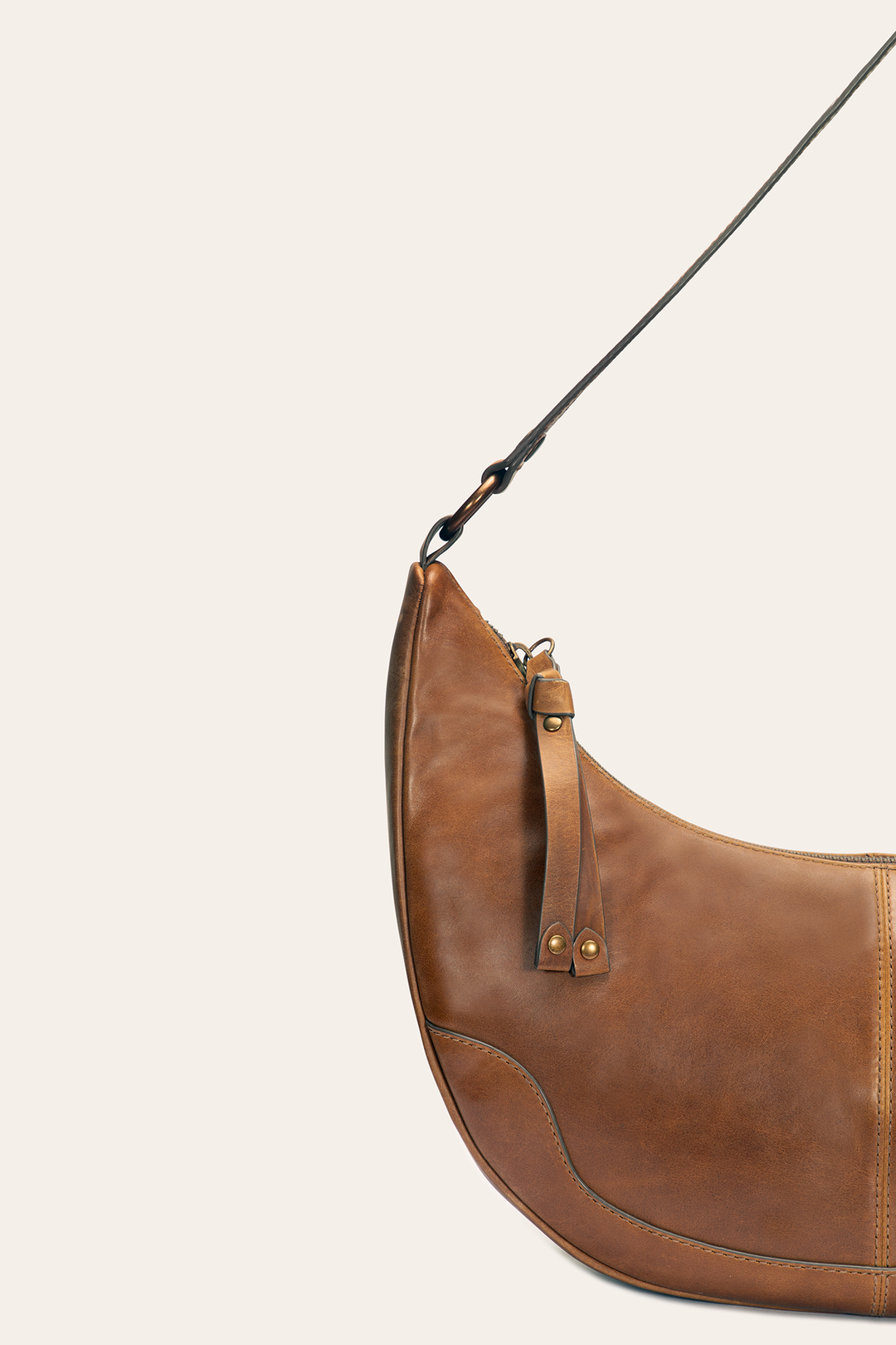Cognac Handbags Frye Melissa Cognac Crescent Hobo