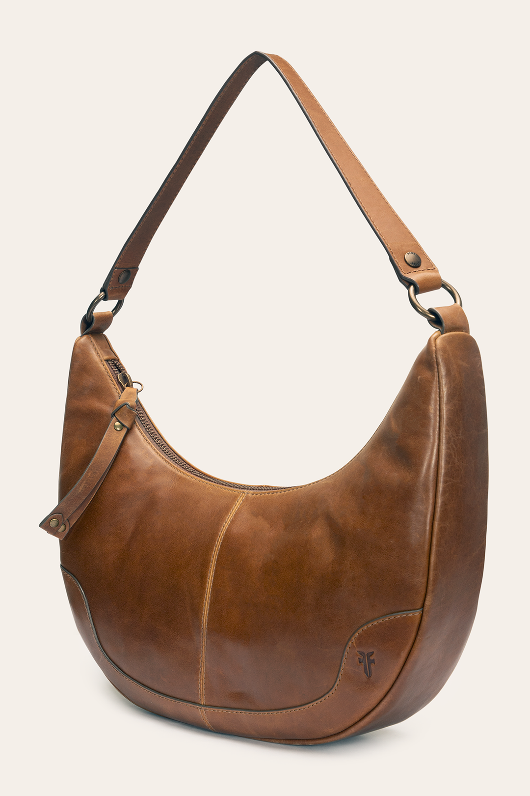 Cognac Handbags Frye Melissa Cognac Crescent Hobo