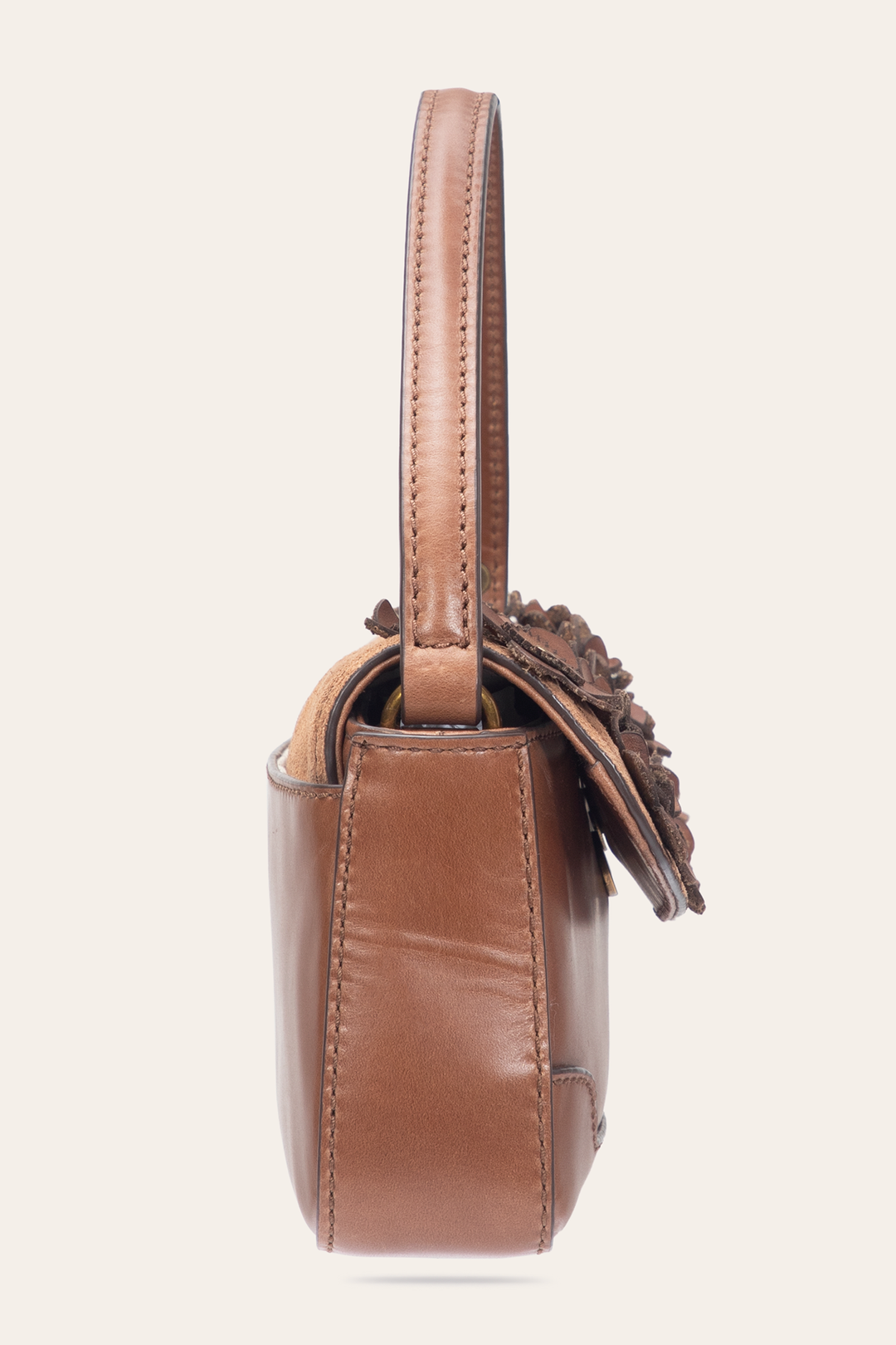 Cognac Handbags Frye Cognac Melissa Floral Convertible Mini Flap