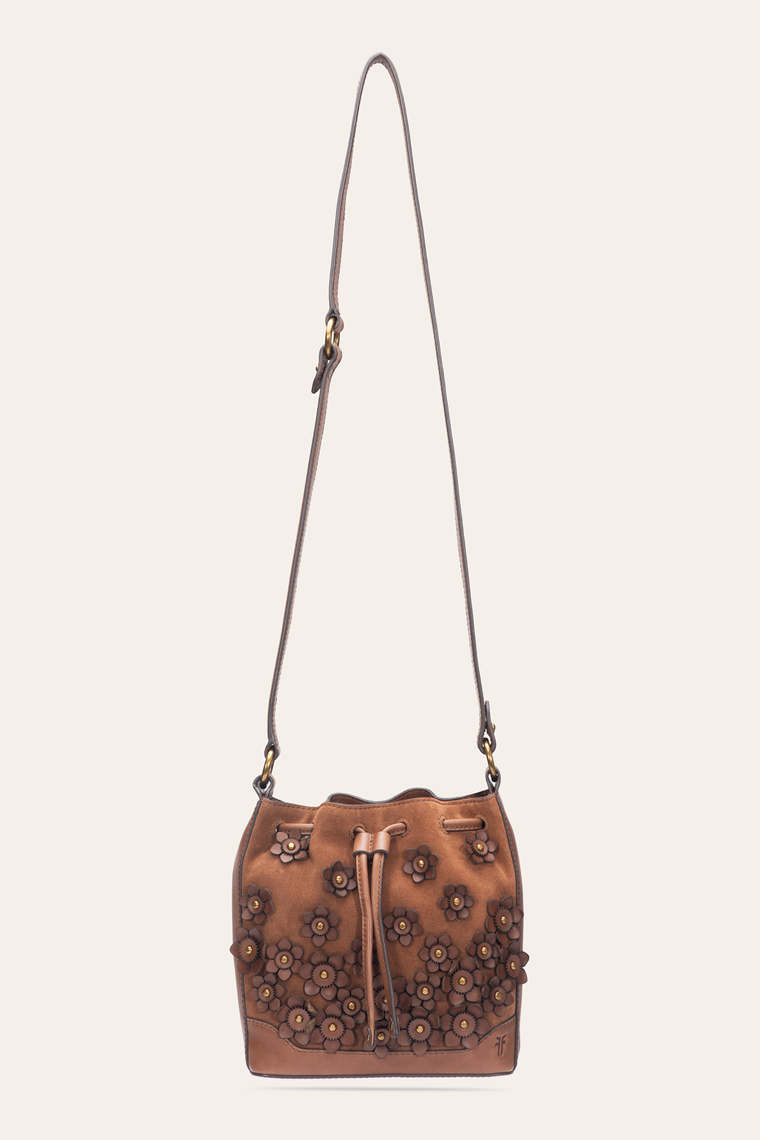 Cognac Handbags Frye Cognac Melissa Floral Convertible Bucket