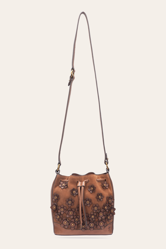 Cognac Handbags Frye Cognac Melissa Floral Convertible Bucket