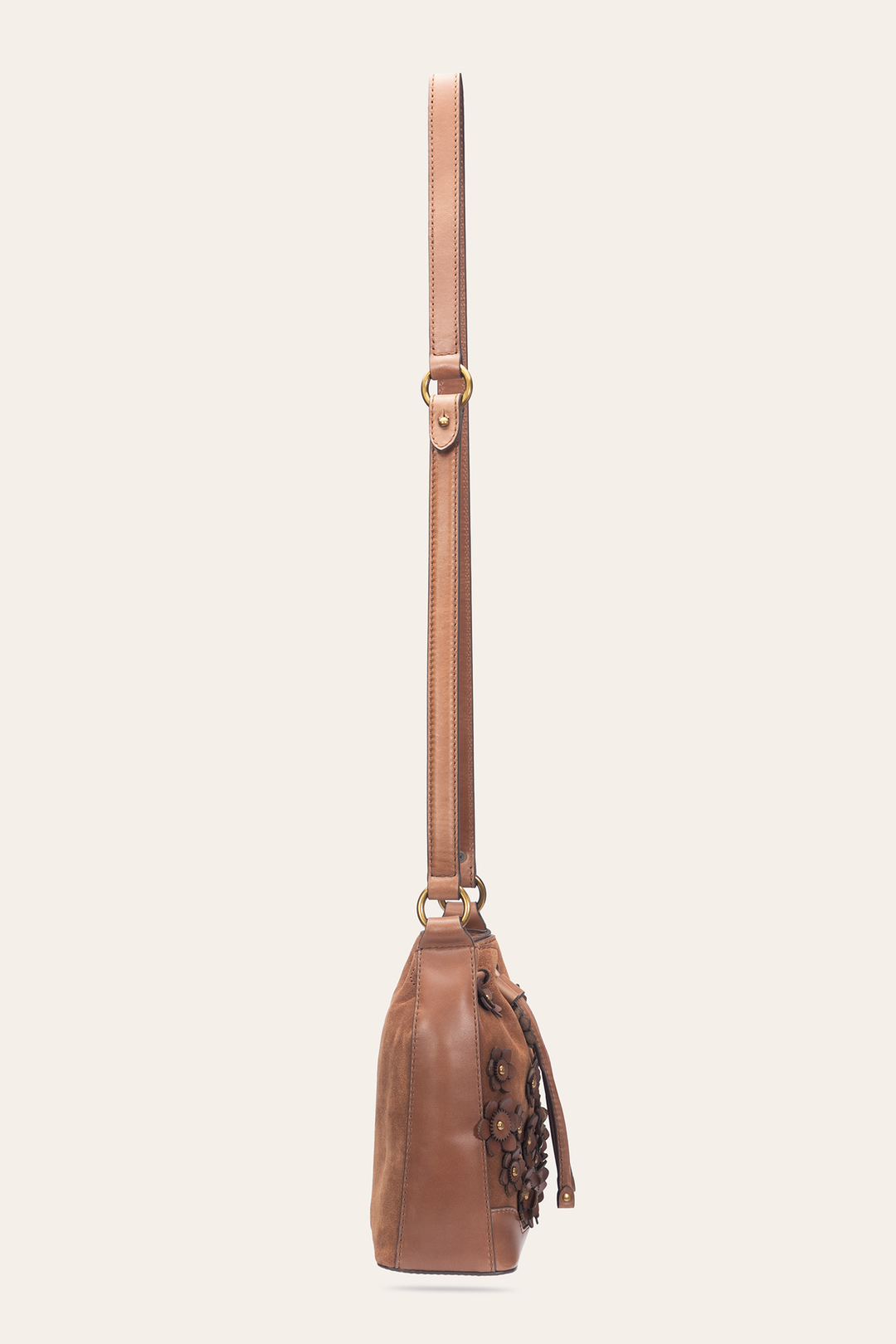 Cognac Handbags Frye Cognac Melissa Floral Convertible Bucket