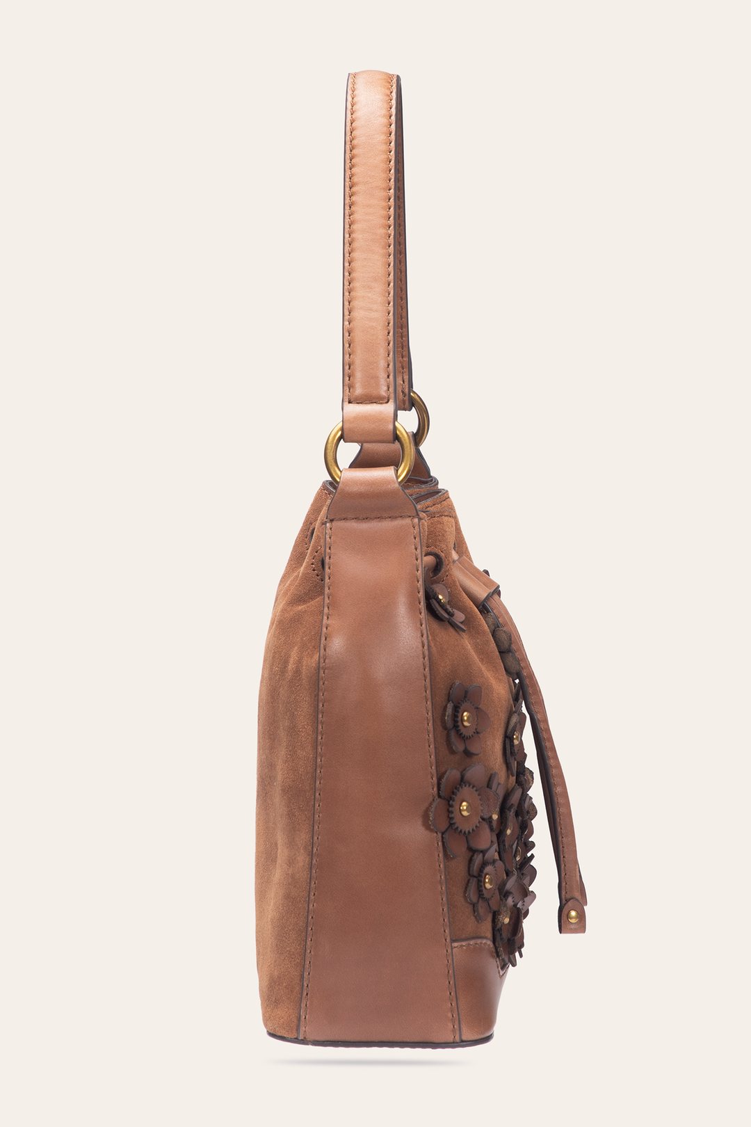 Cognac Handbags Frye Cognac Melissa Floral Convertible Bucket
