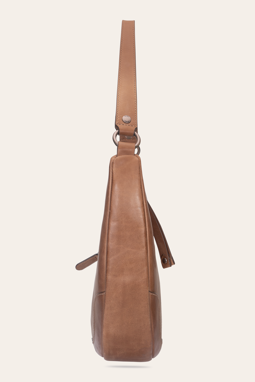 Beige Handbags Frye Melissa Beige Crescent Hobo
