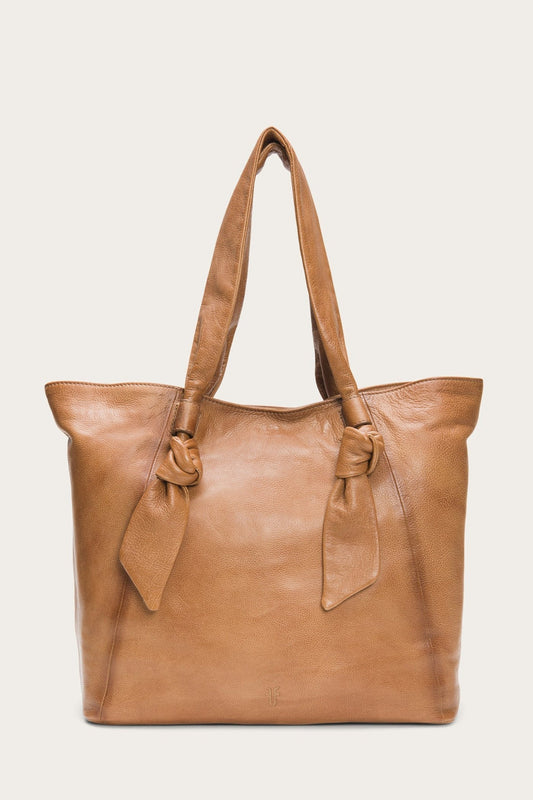 Beige Handbags Frye Nora Beige Knotted Tote