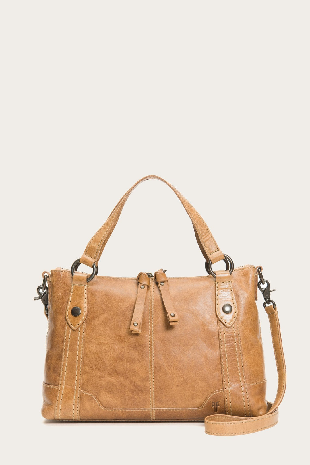 Beige Handbags Frye Melissa Beige Medium Crossbody
