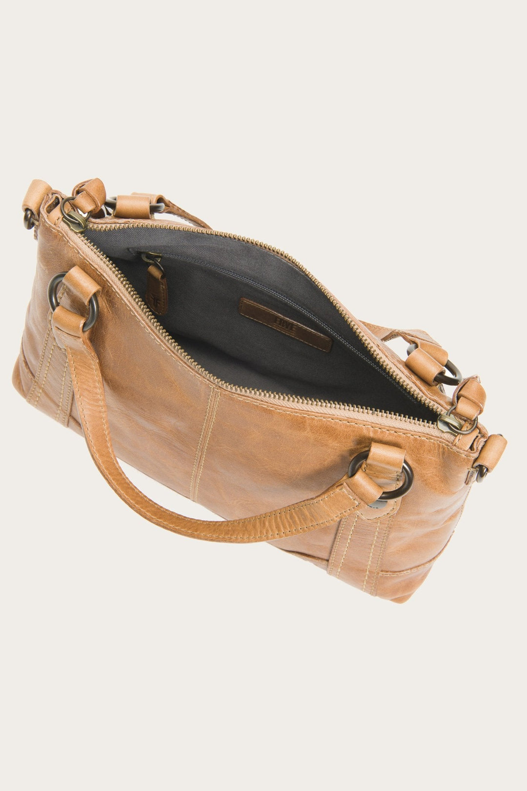 Beige Handbags Frye Melissa Beige Medium Crossbody