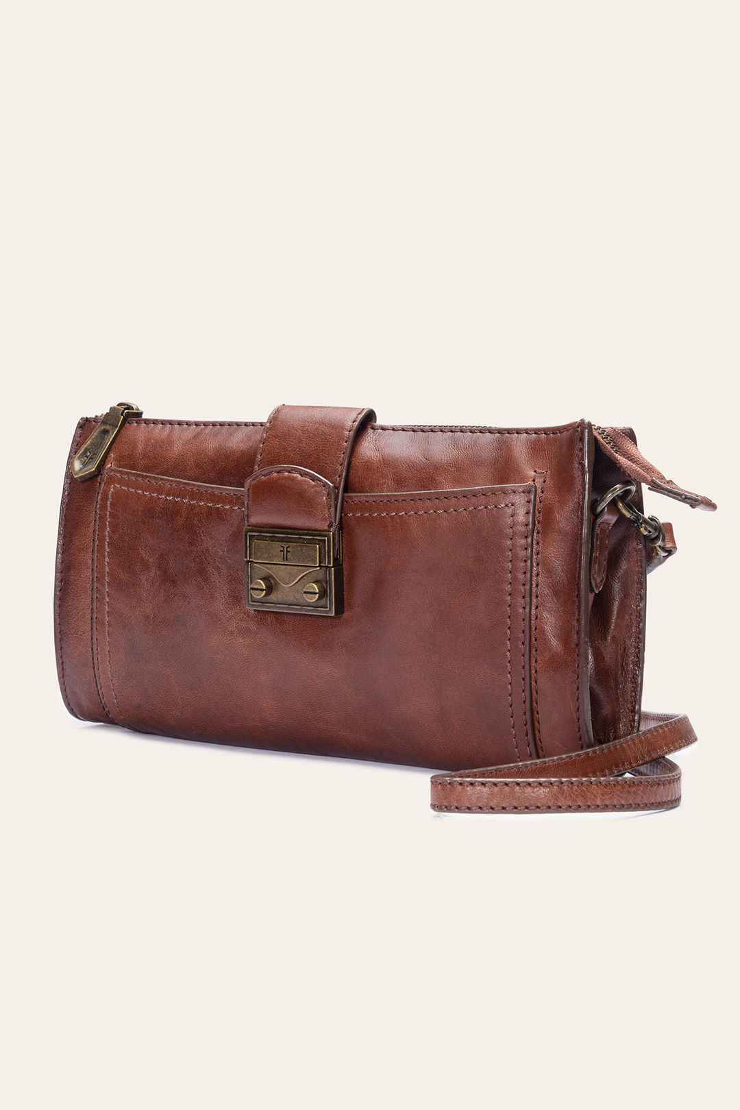 Cognac Handbags Frye Alex Cognac Crossbody Clutch
