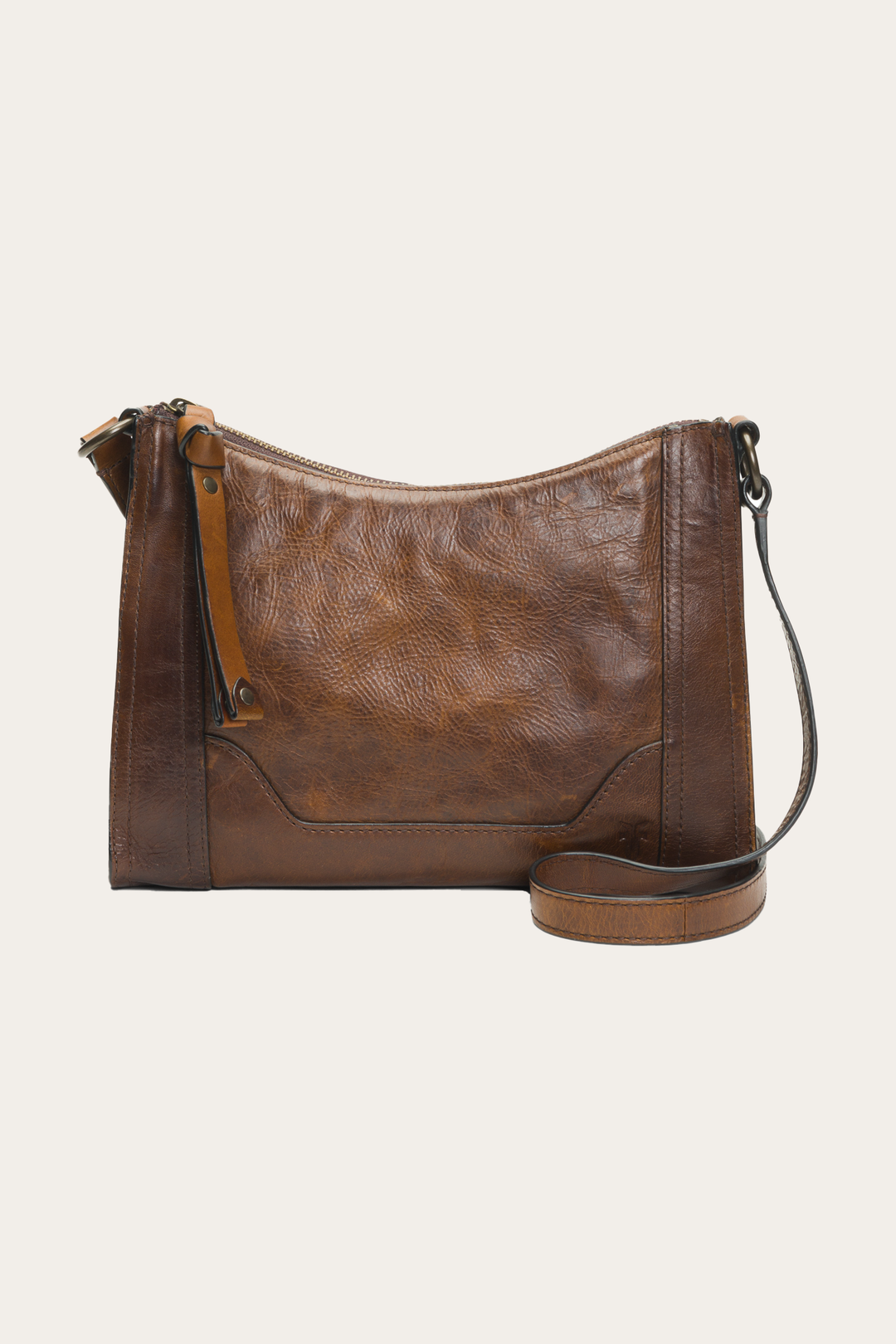 Dark Brown Handbags Frye Melissa Zip Crossbody in Dark Brown