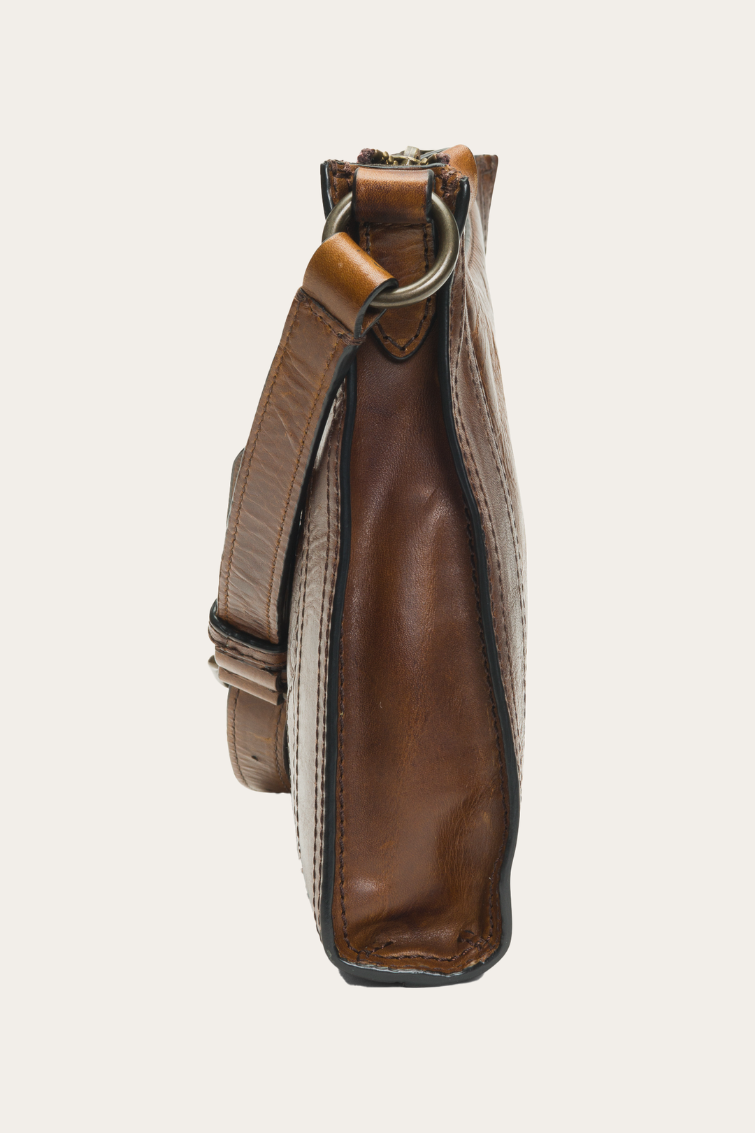 Dark Brown Handbags Frye Melissa Zip Crossbody in Dark Brown