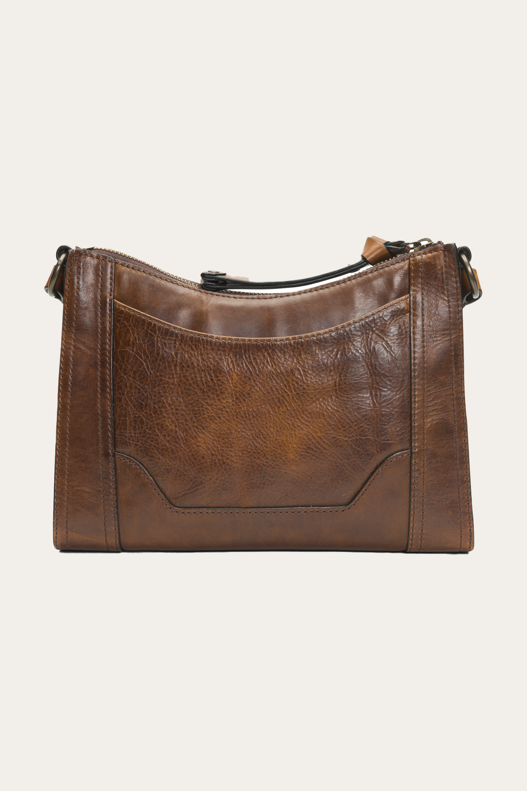 Dark Brown Handbags Frye Melissa Zip Crossbody in Dark Brown