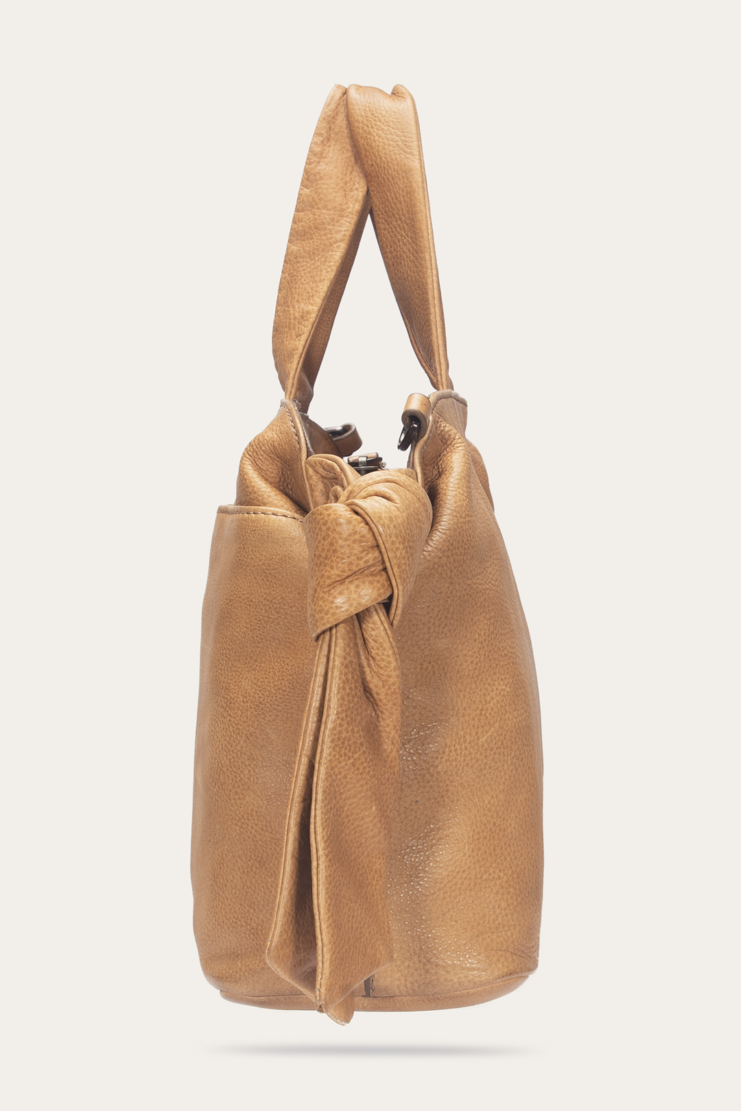 Beige Handbags Frye Beige Nora Knotted Satchel