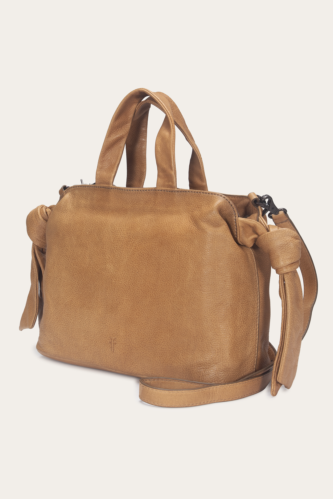 Beige Handbags Frye Beige Nora Knotted Satchel