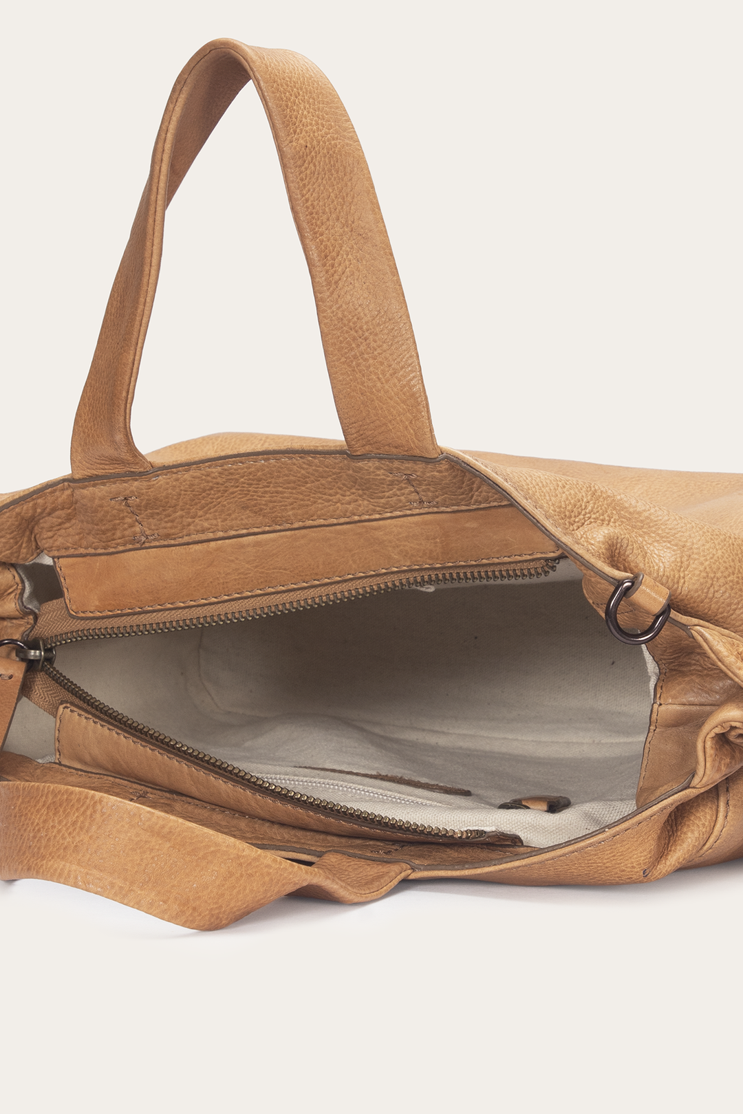 Beige Handbags Frye Beige Nora Knotted Satchel