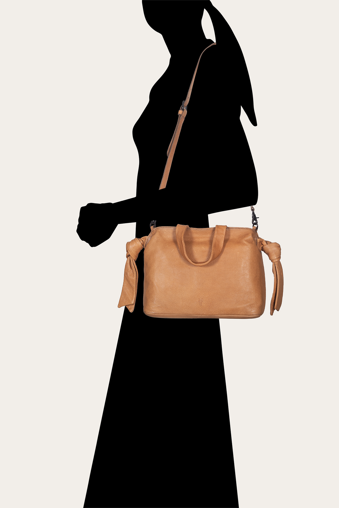 Beige Handbags Frye Beige Nora Knotted Satchel