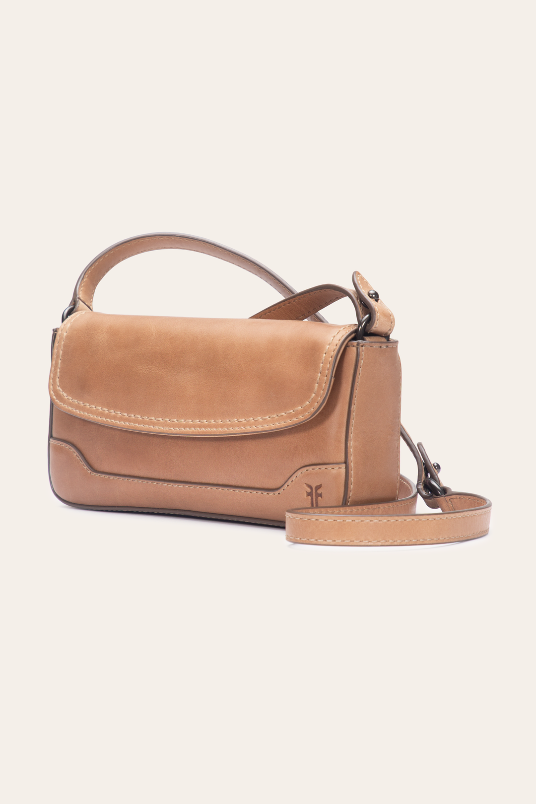 Beige Handbags Frye Beige Melissa Convertible Mini Flap