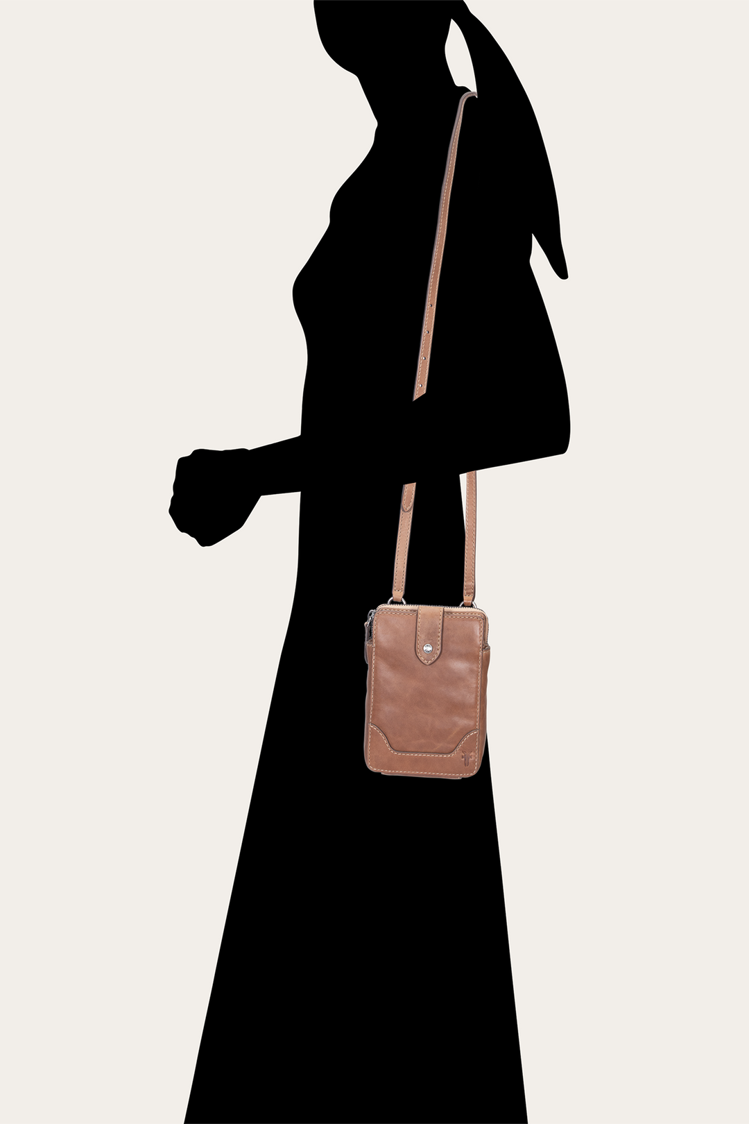 Beige Handbags Frye Melissa Beige Phone Crossbody