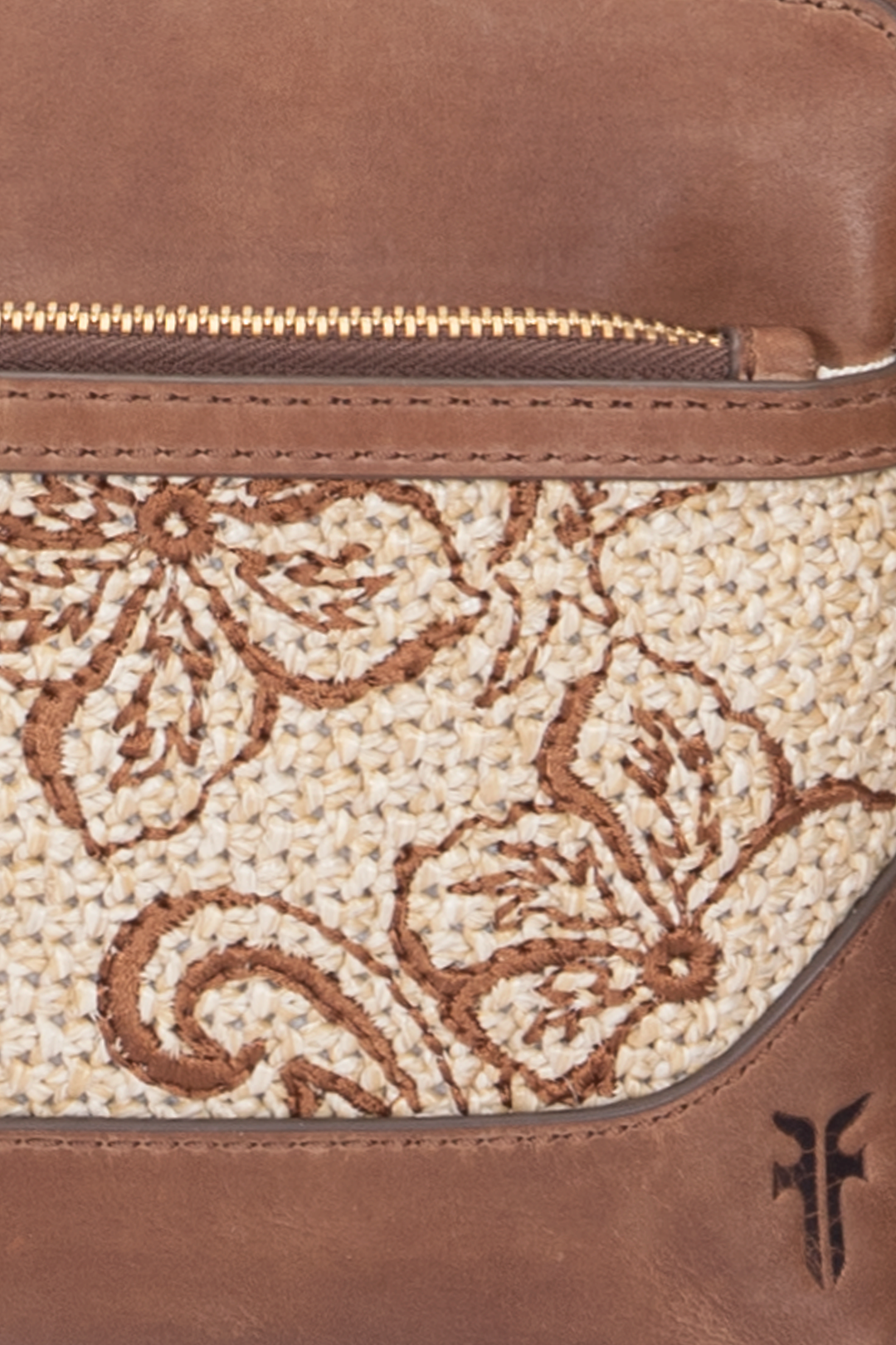 Cognac Handbags Frye Women's Floral Crossbody Wristlet Wallet