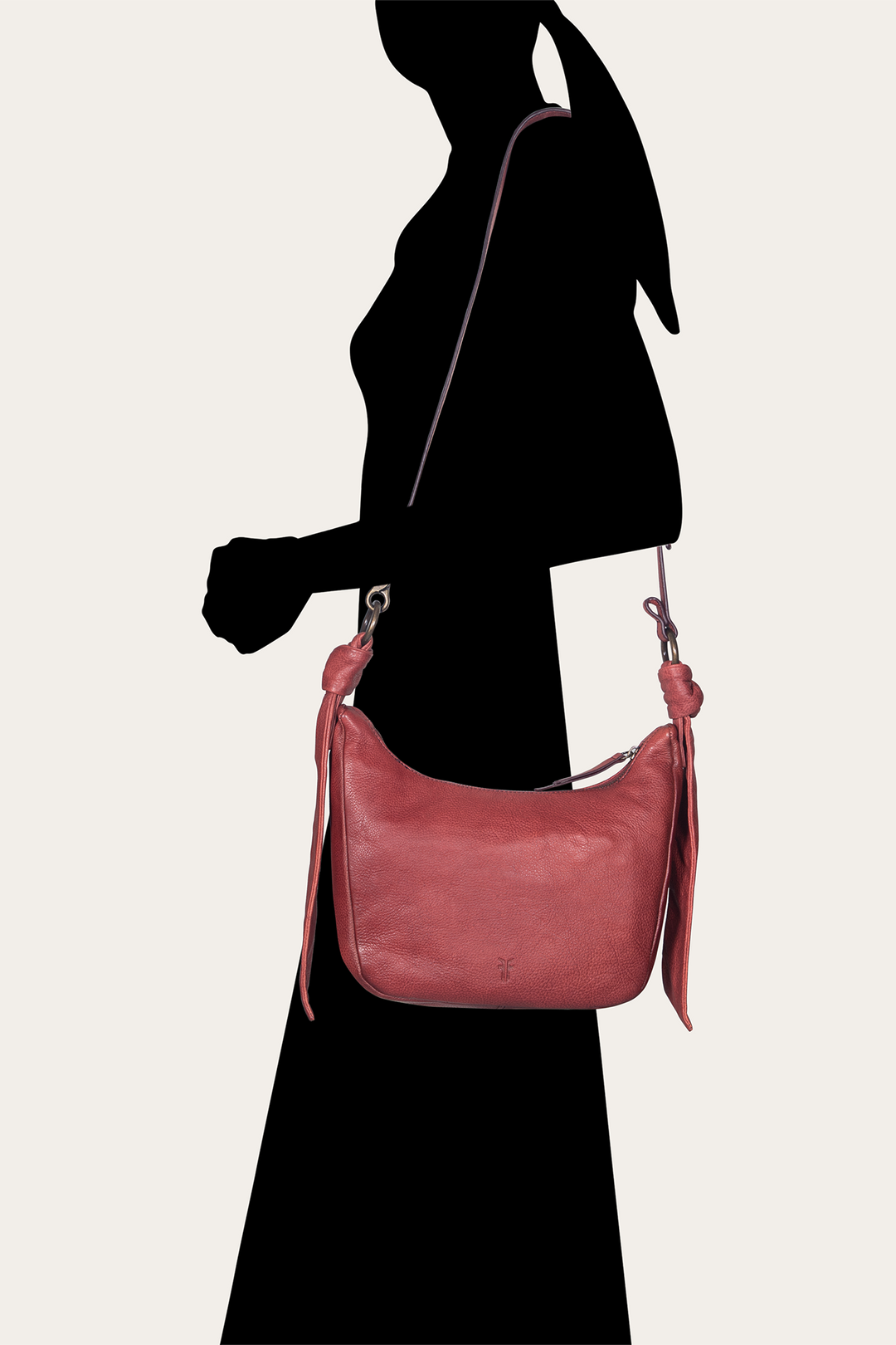 Burgundy Handbags Frye Nora Knotted Crossbody in Burgundy
