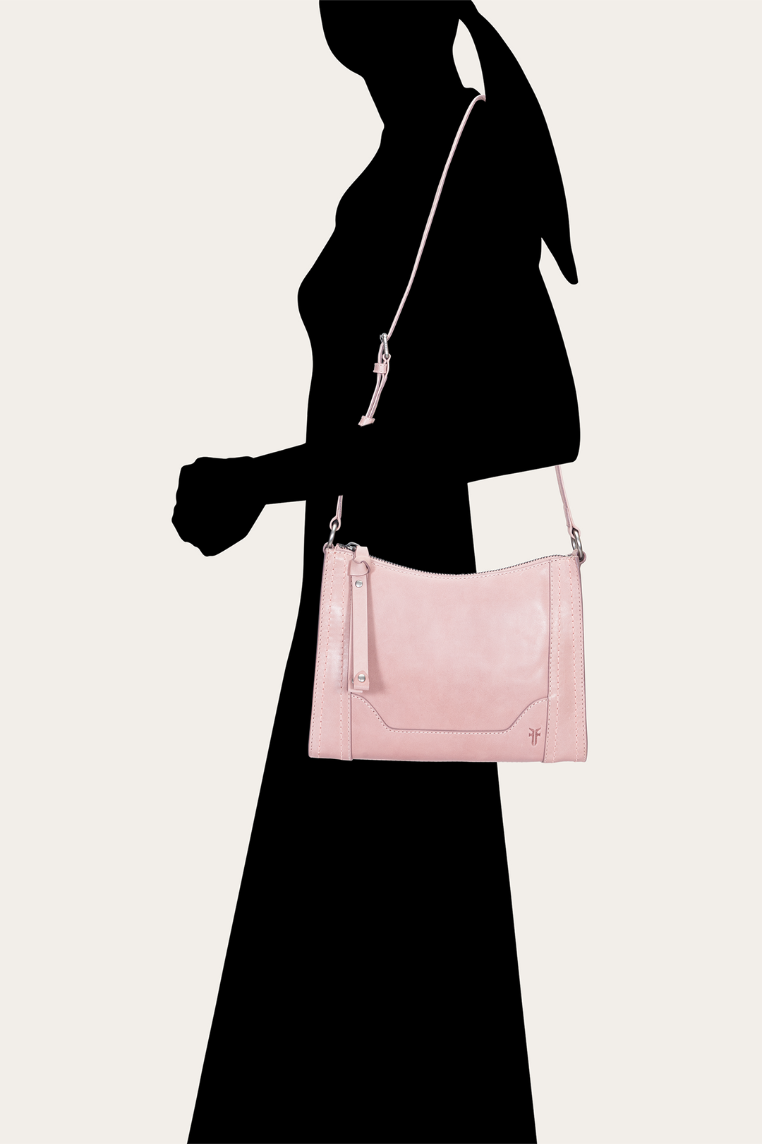 Woodrose Handbags Frye Melissa Zip Crossbody in Woodrose