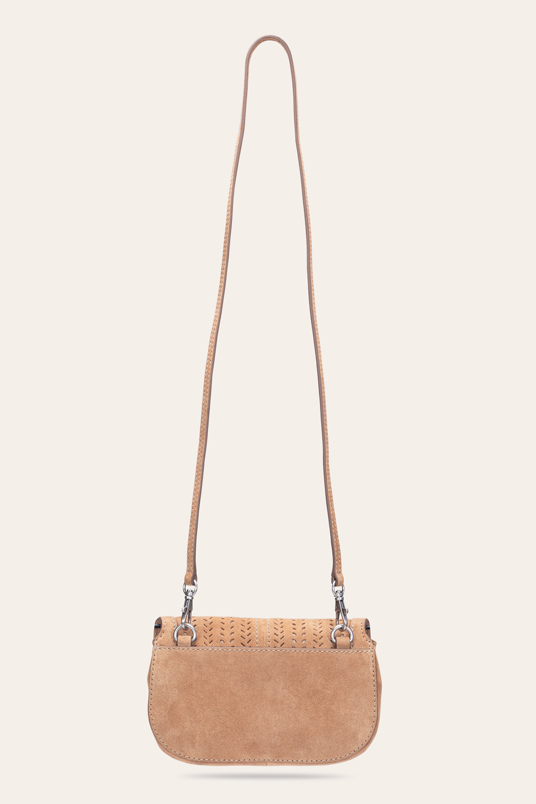 Beige Handbags Frye Stella Suede Wallet Crossbody in Beige
