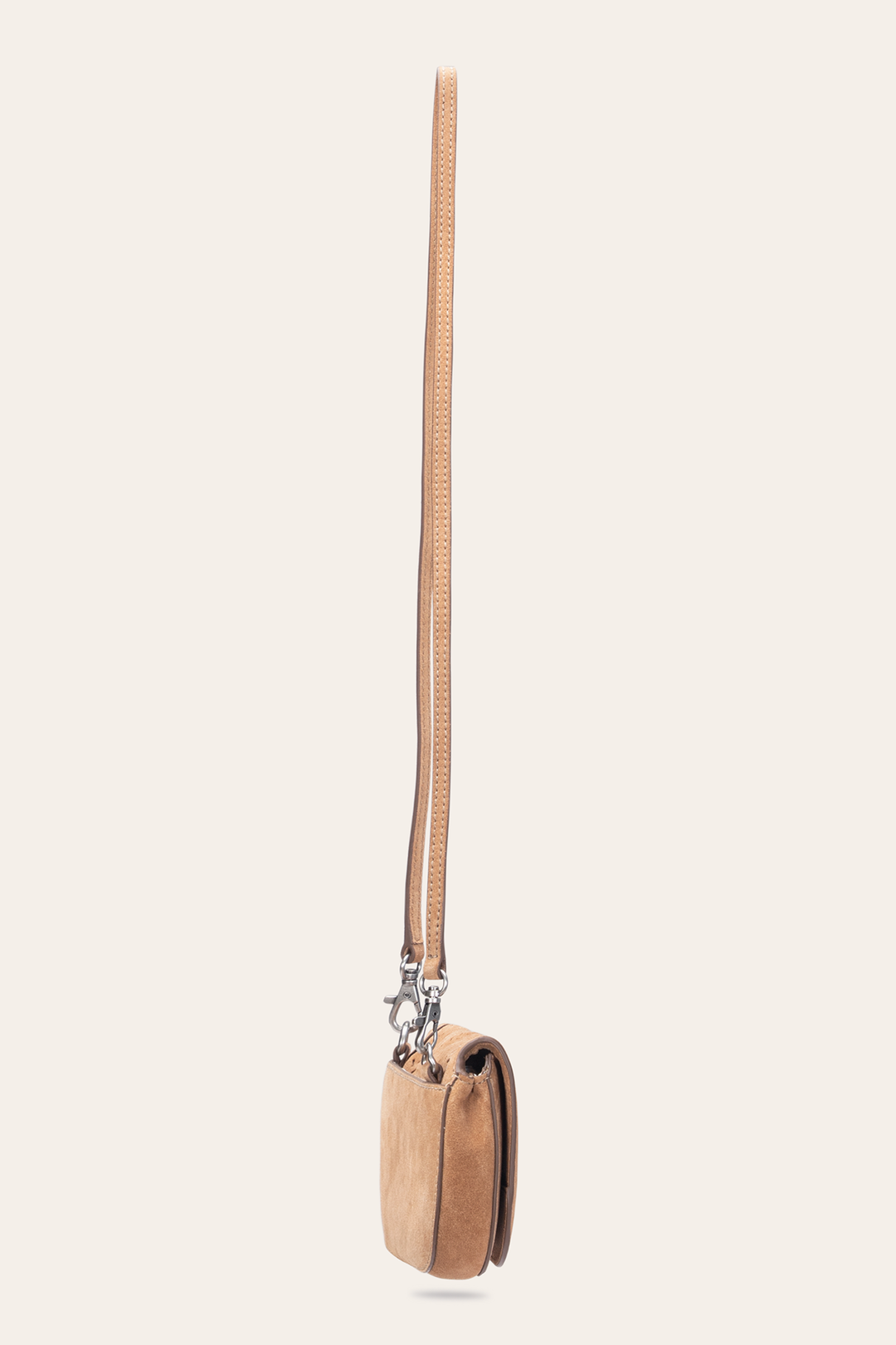 Beige Handbags Frye Stella Suede Wallet Crossbody in Beige