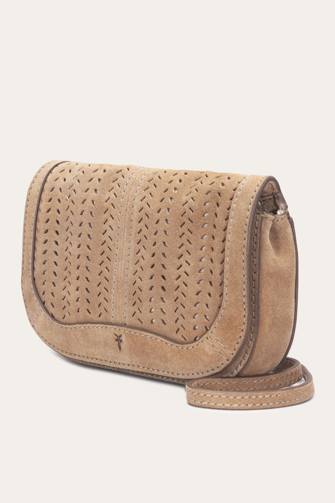 Beige Handbags Frye Stella Suede Wallet Crossbody in Beige