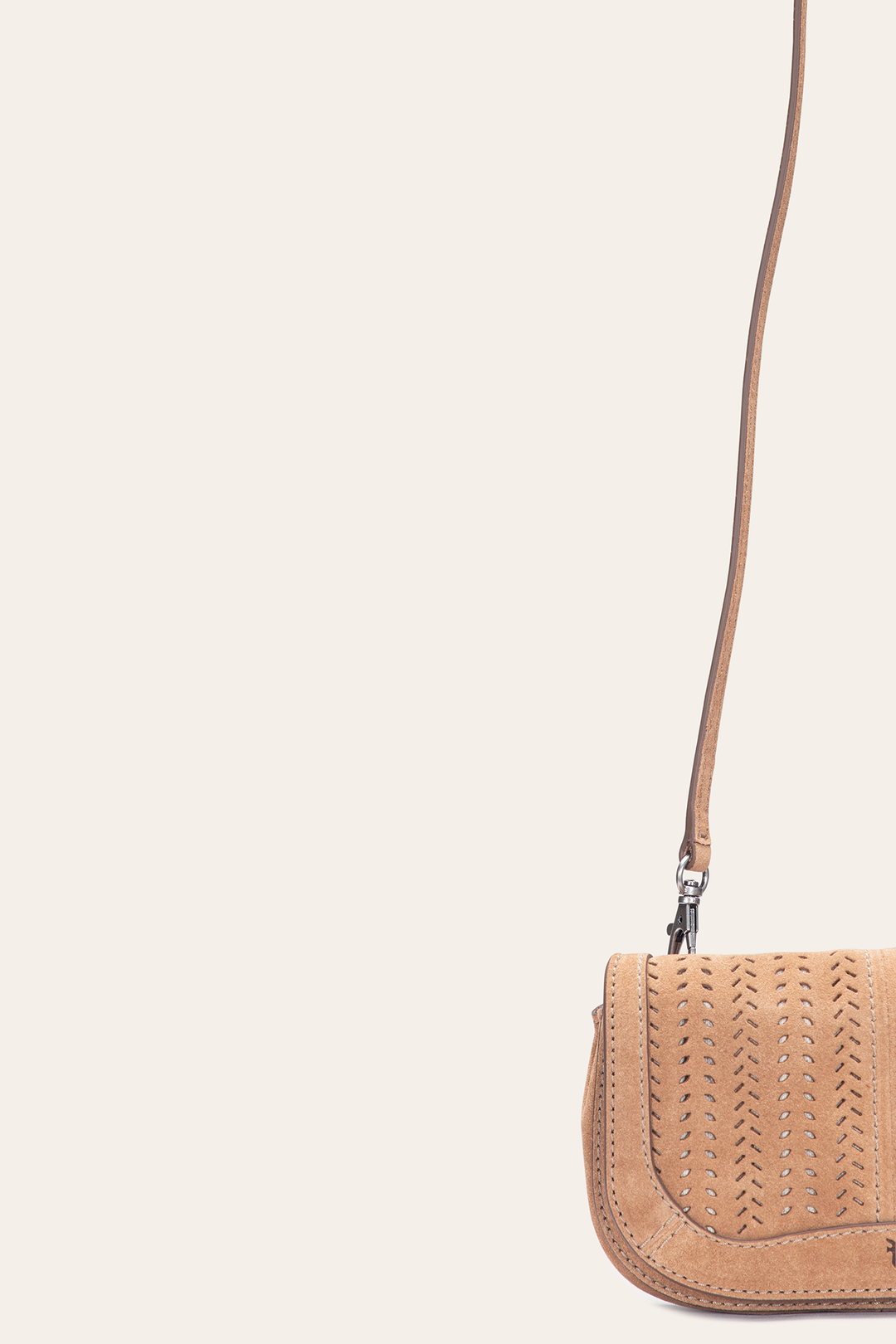 Beige Handbags Frye Stella Suede Wallet Crossbody in Beige