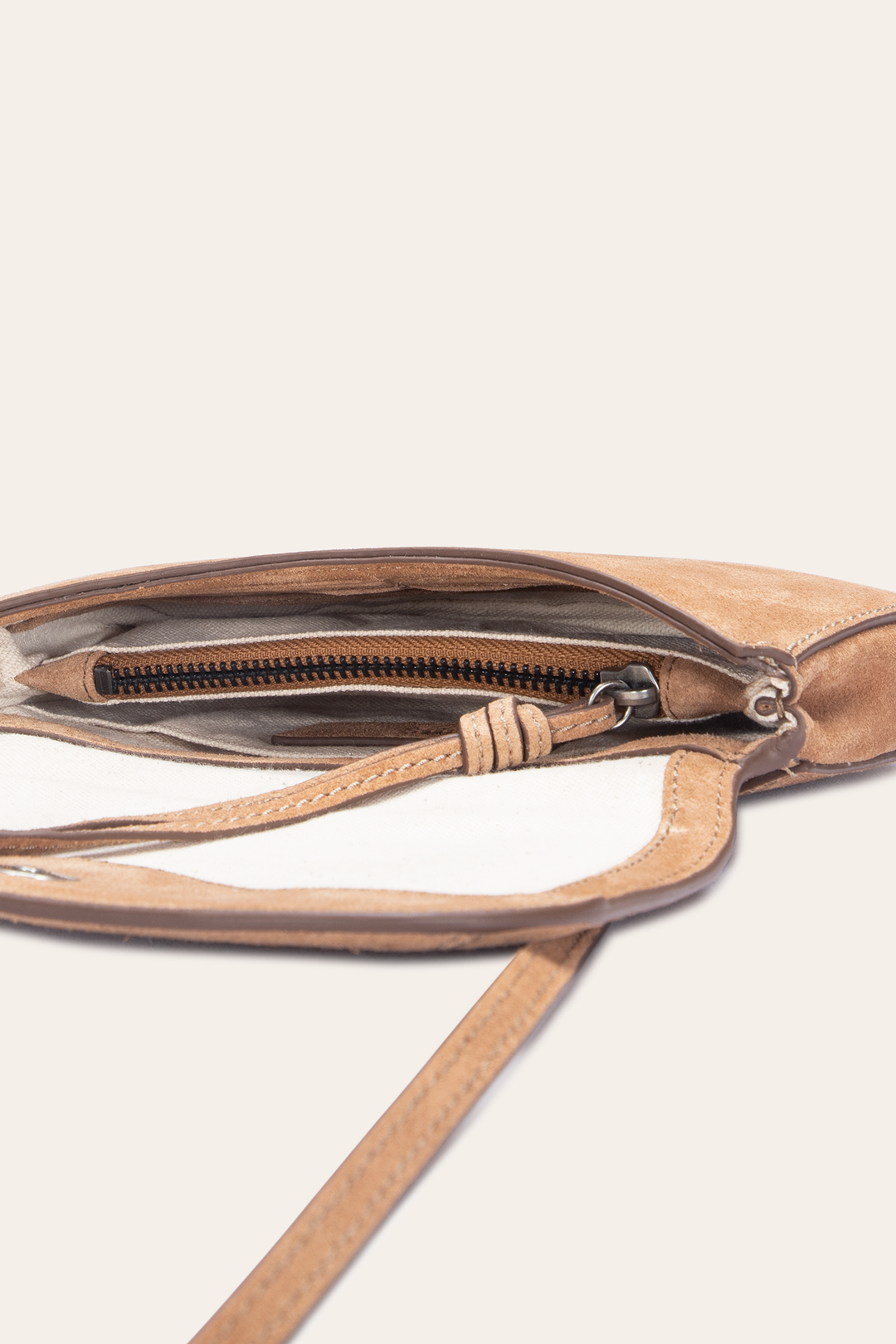 Beige Handbags Frye Stella Suede Wallet Crossbody in Beige