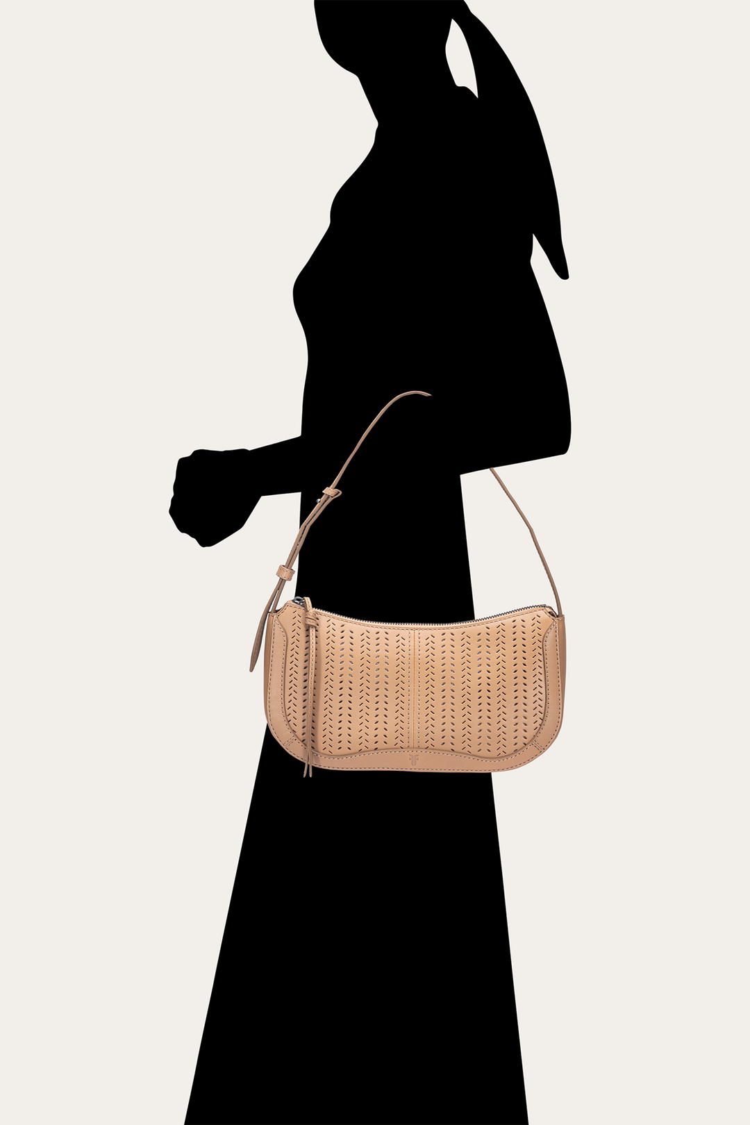 Beige Handbags Frye Stella Baguette in Beige