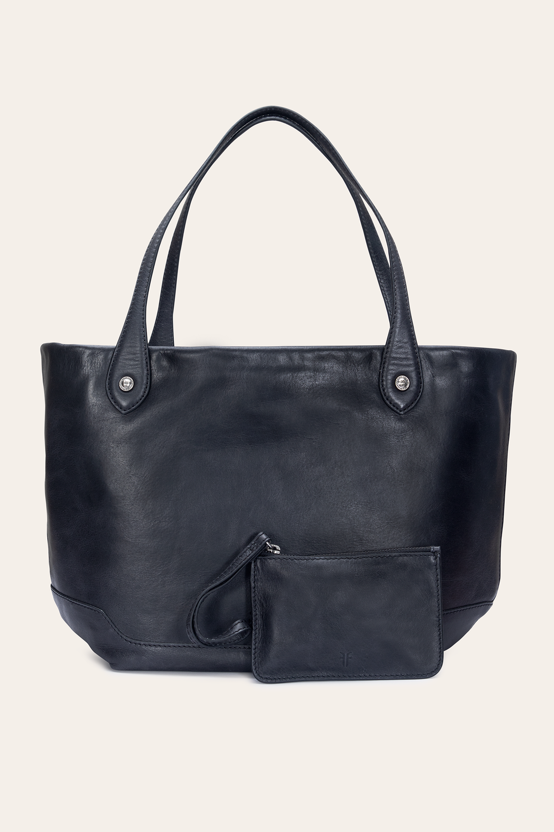 Black Handbags Frye Kenzie Unlined Black Tote