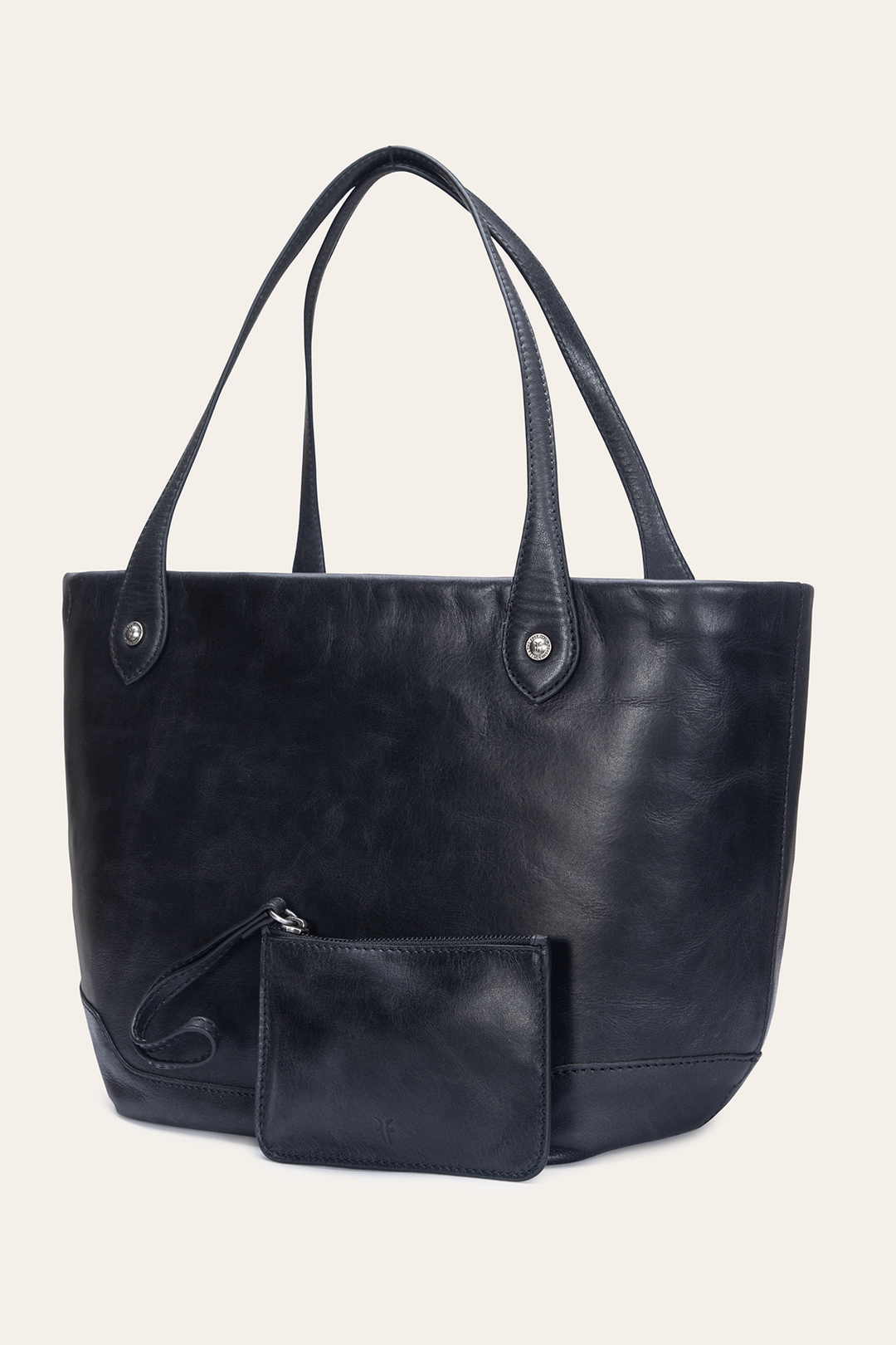Black Handbags Frye Kenzie Unlined Black Tote