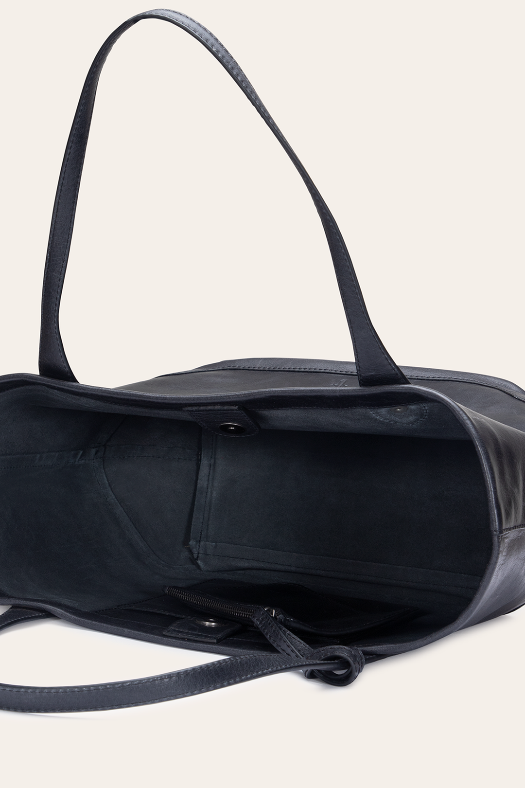 Black Handbags Frye Kenzie Unlined Black Tote
