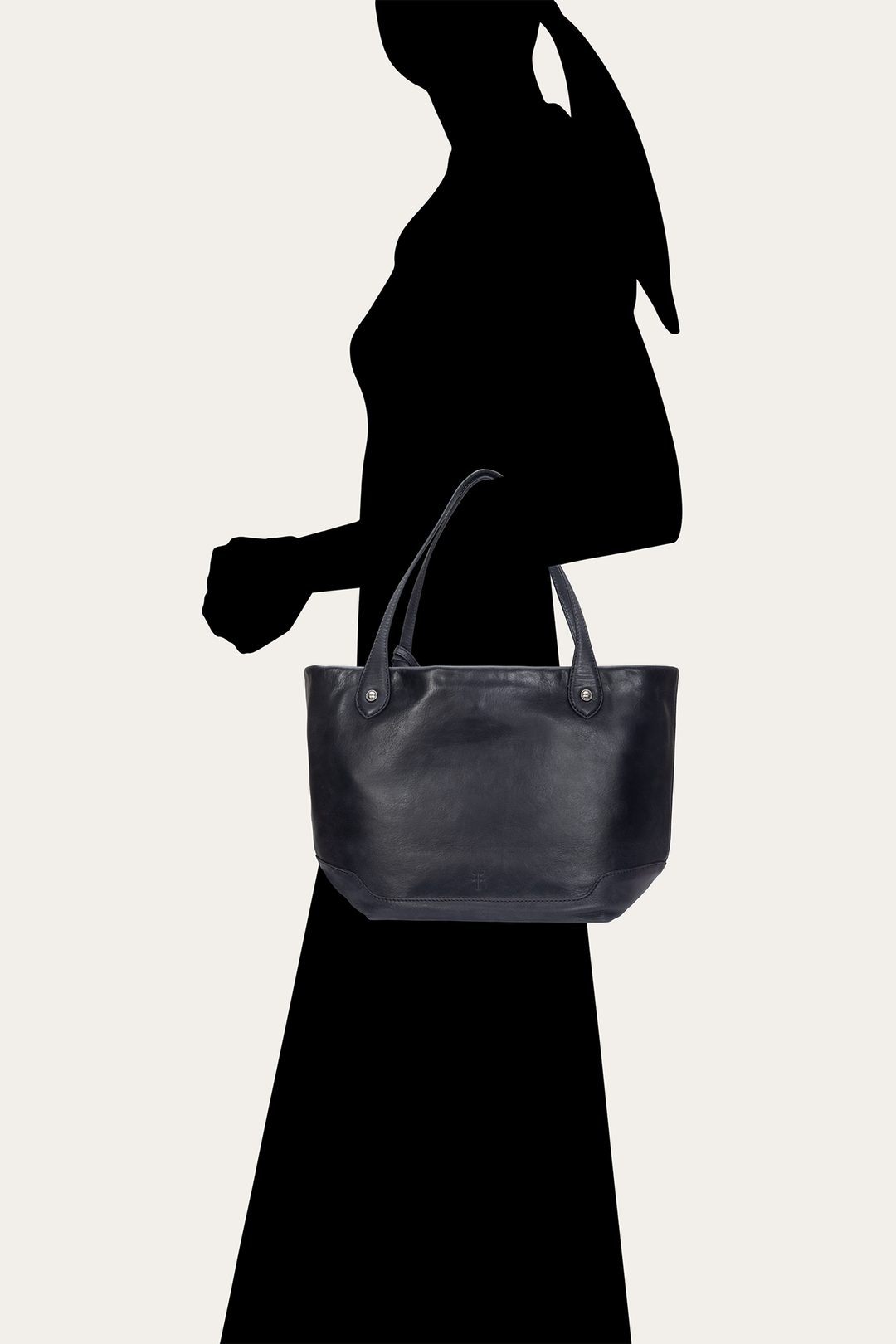 Black Handbags Frye Kenzie Unlined Black Tote