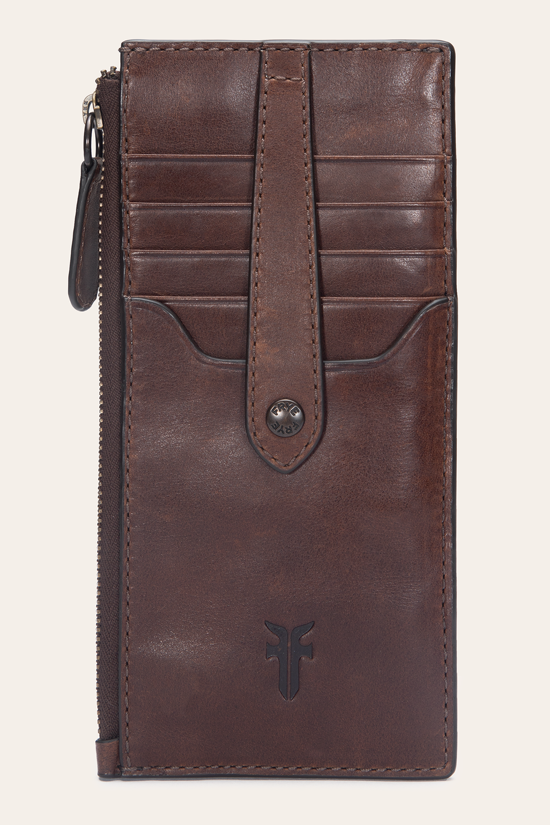 Dark Brown Wallets & Accessories Frye Melissa Dark Brown Snap Card Wallet