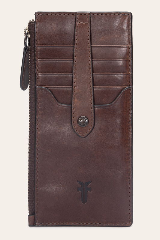 Dark Brown Wallets & Accessories Frye Melissa Dark Brown Snap Card Wallet