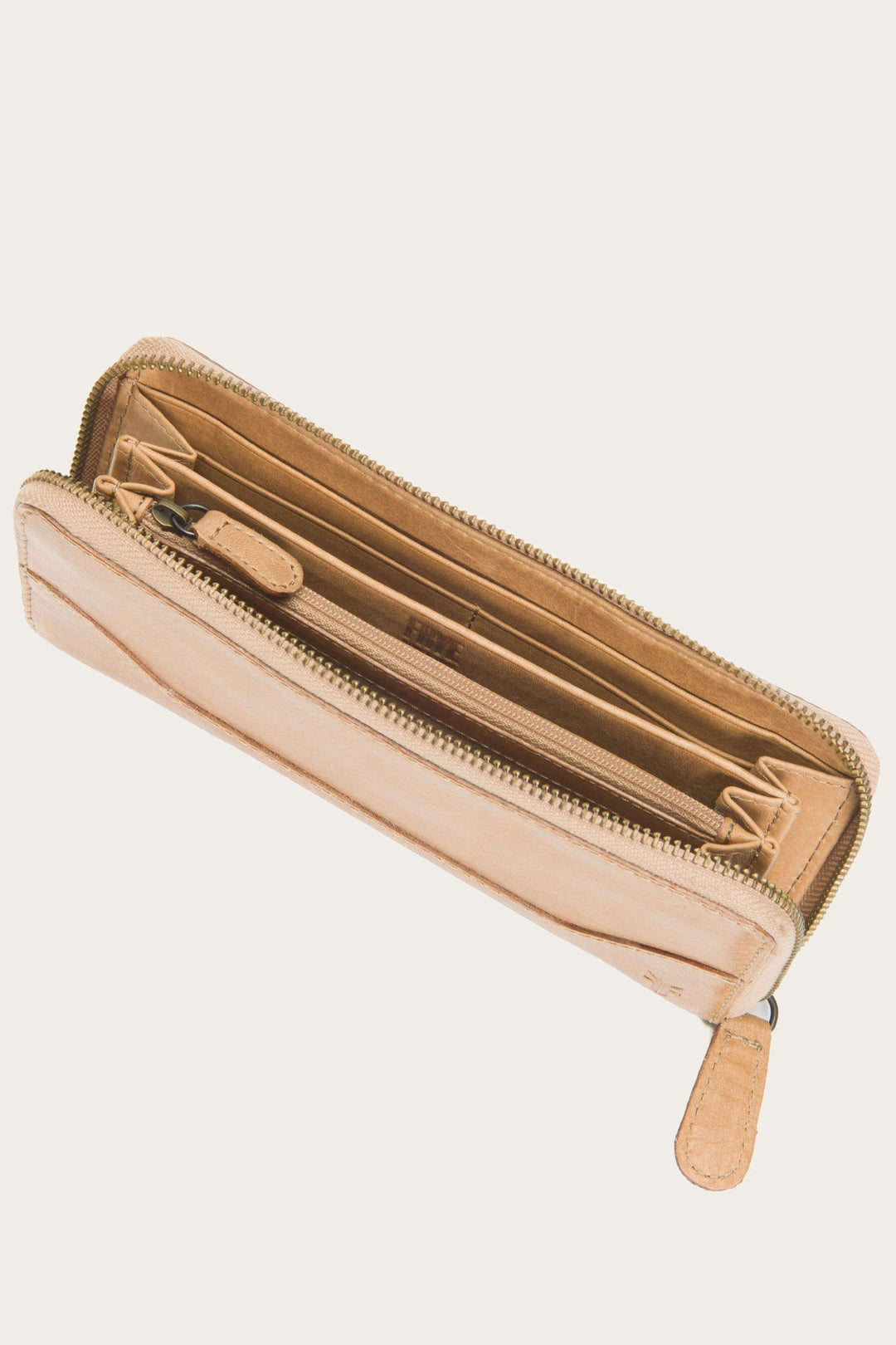 Beige Wallets & Accessories Frye Melissa Beige Zip Wallet