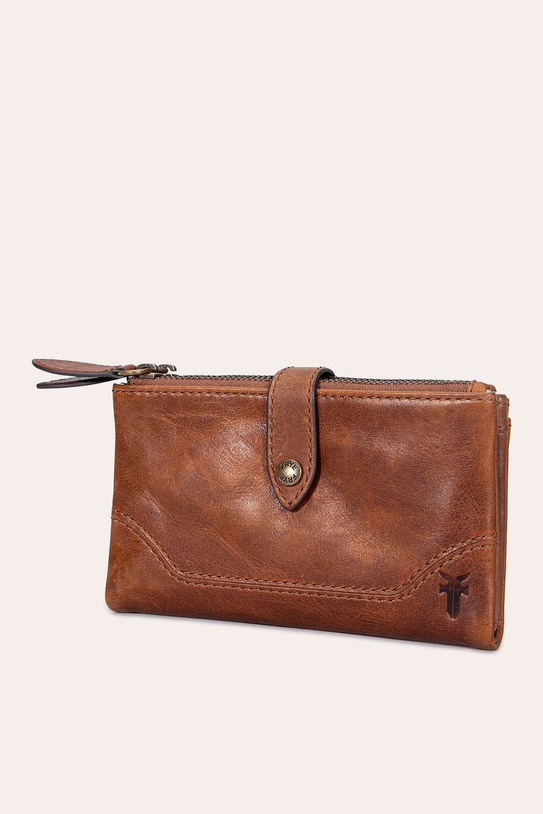 Cognac Wallets & Accessories Frye Melissa Cognac Double Zip Wallet