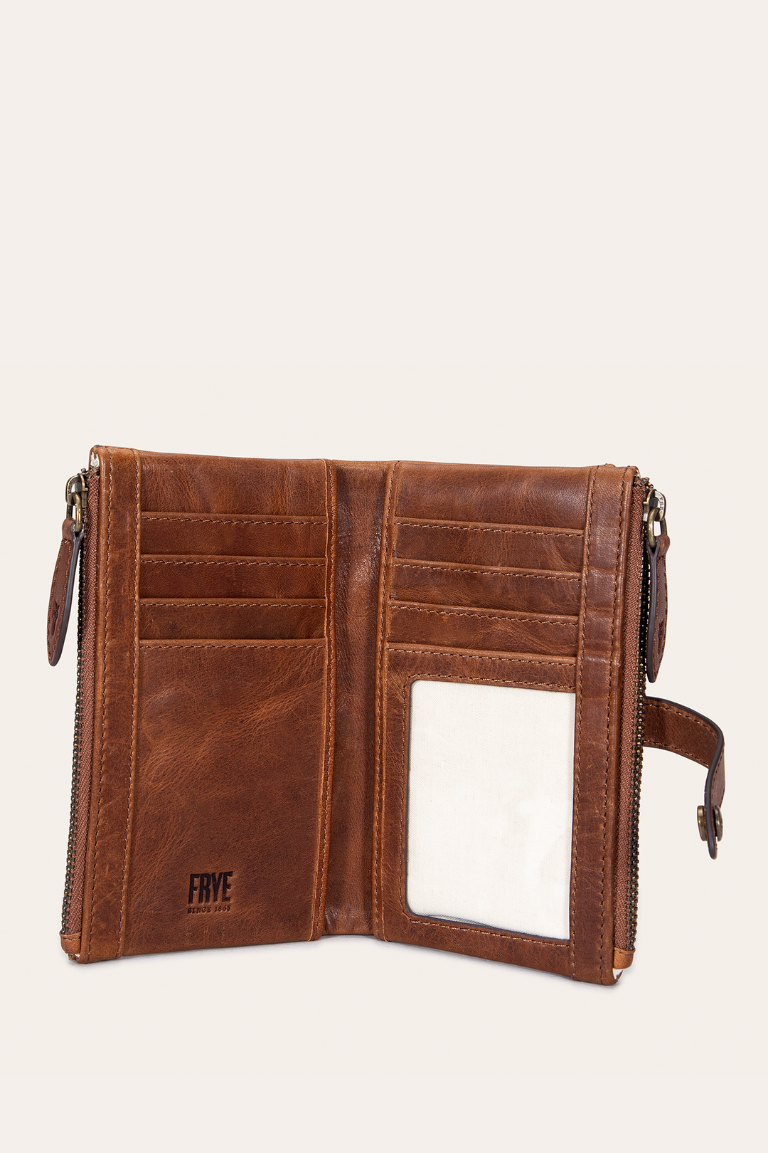 Cognac Wallets & Accessories Frye Melissa Cognac Double Zip Wallet